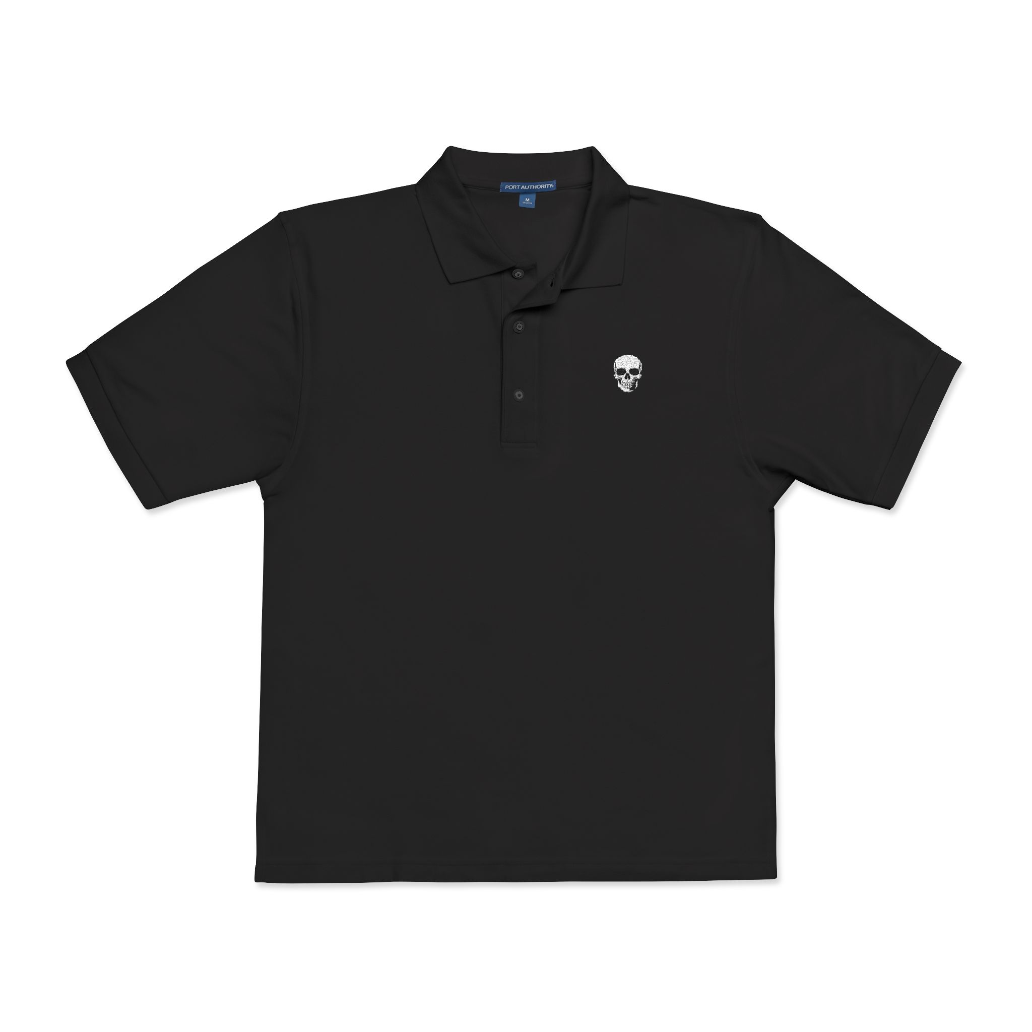 Skull & Roses Embroidered Polo Shirt - Image 5