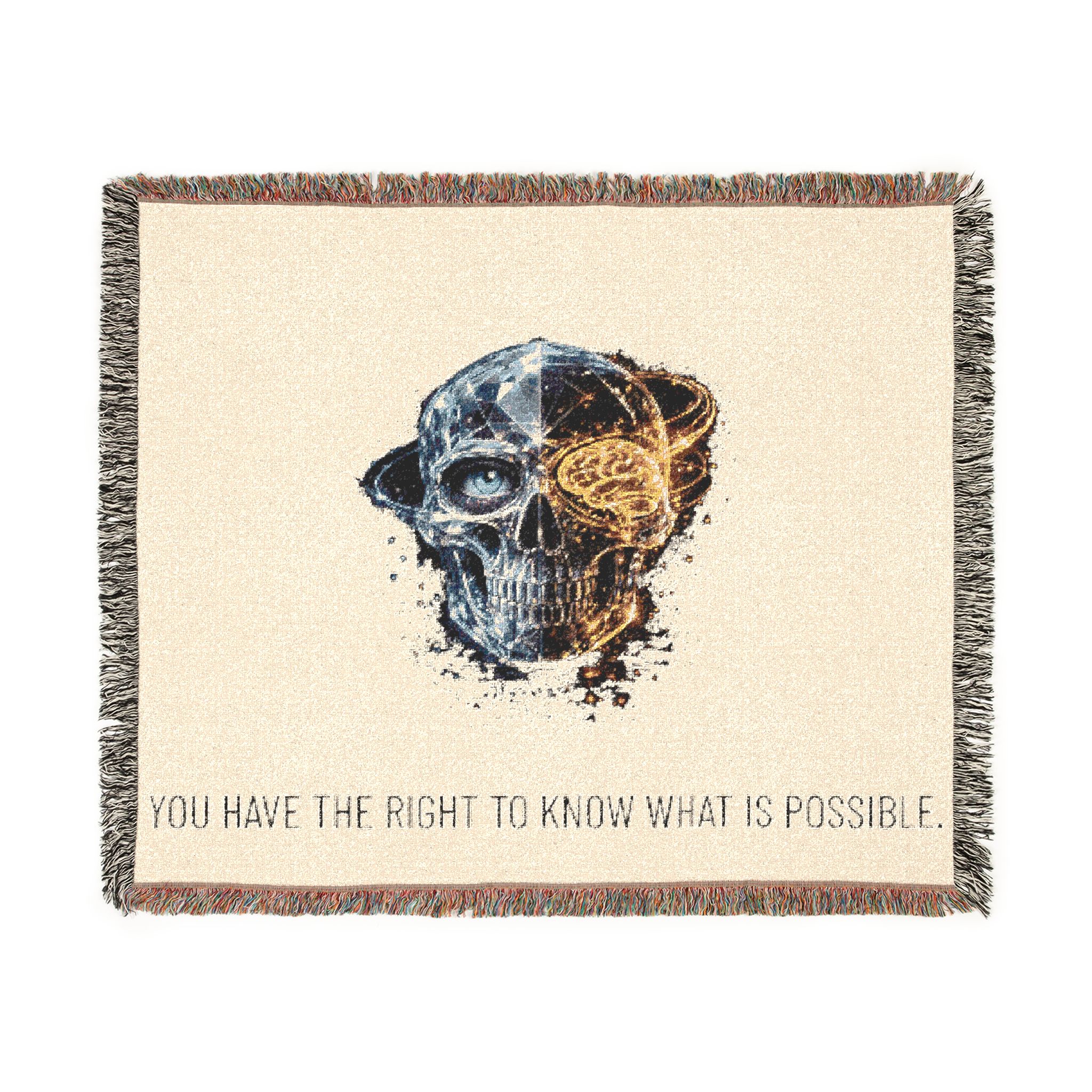 YHRK Woven Blanket — You Have The Right To Know What Is Possible. · LVL4 · Skull LVL4 - Image 6