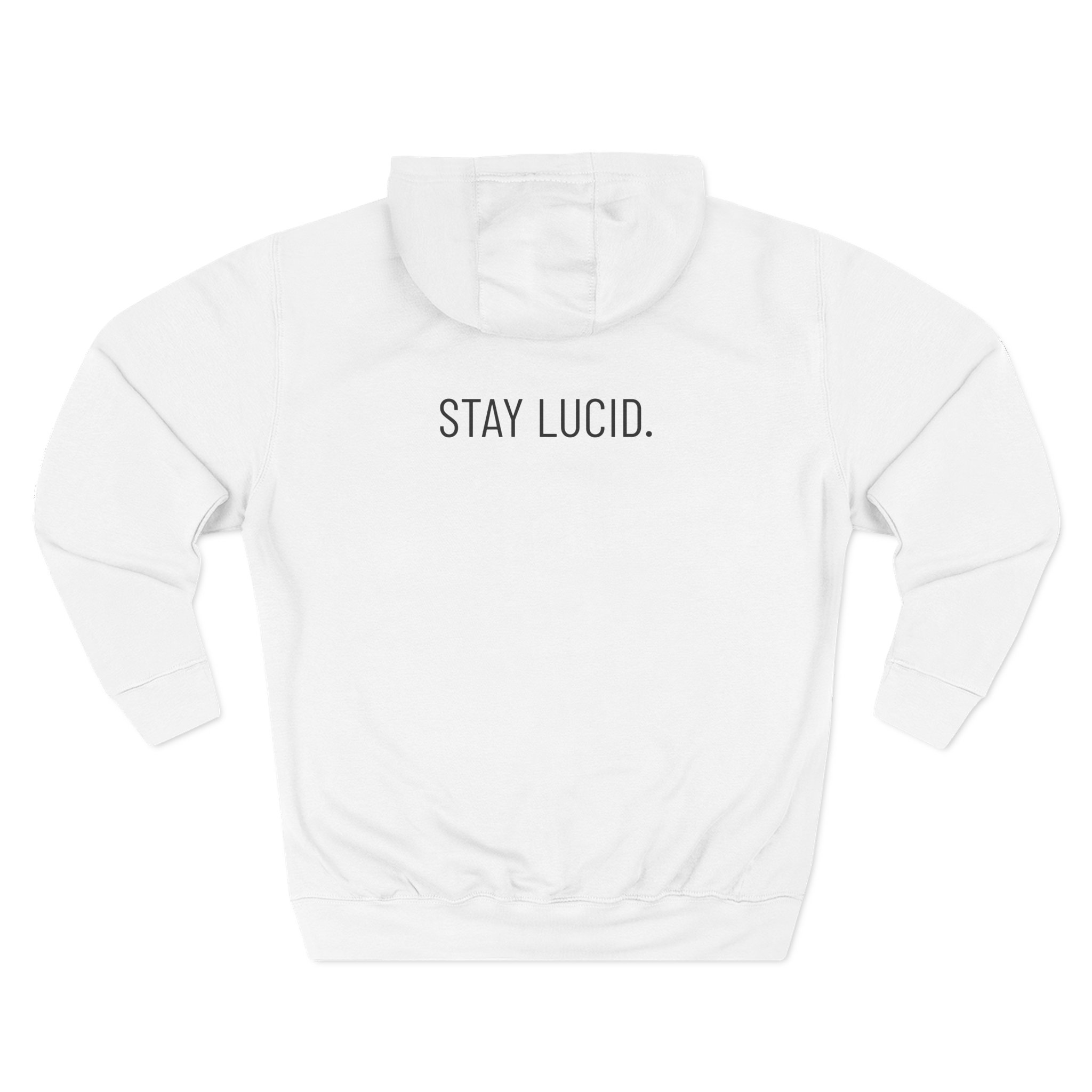 Stay Lucid Hoodie — Minimal Lunar Skull Graphic Pullover - Image 2