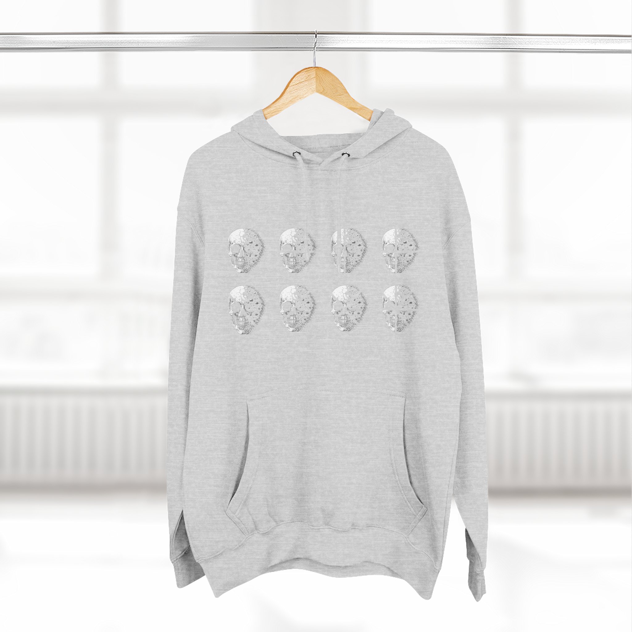 Stay Lucid Hoodie — Minimal Lunar Skull Graphic Pullover - Image 8