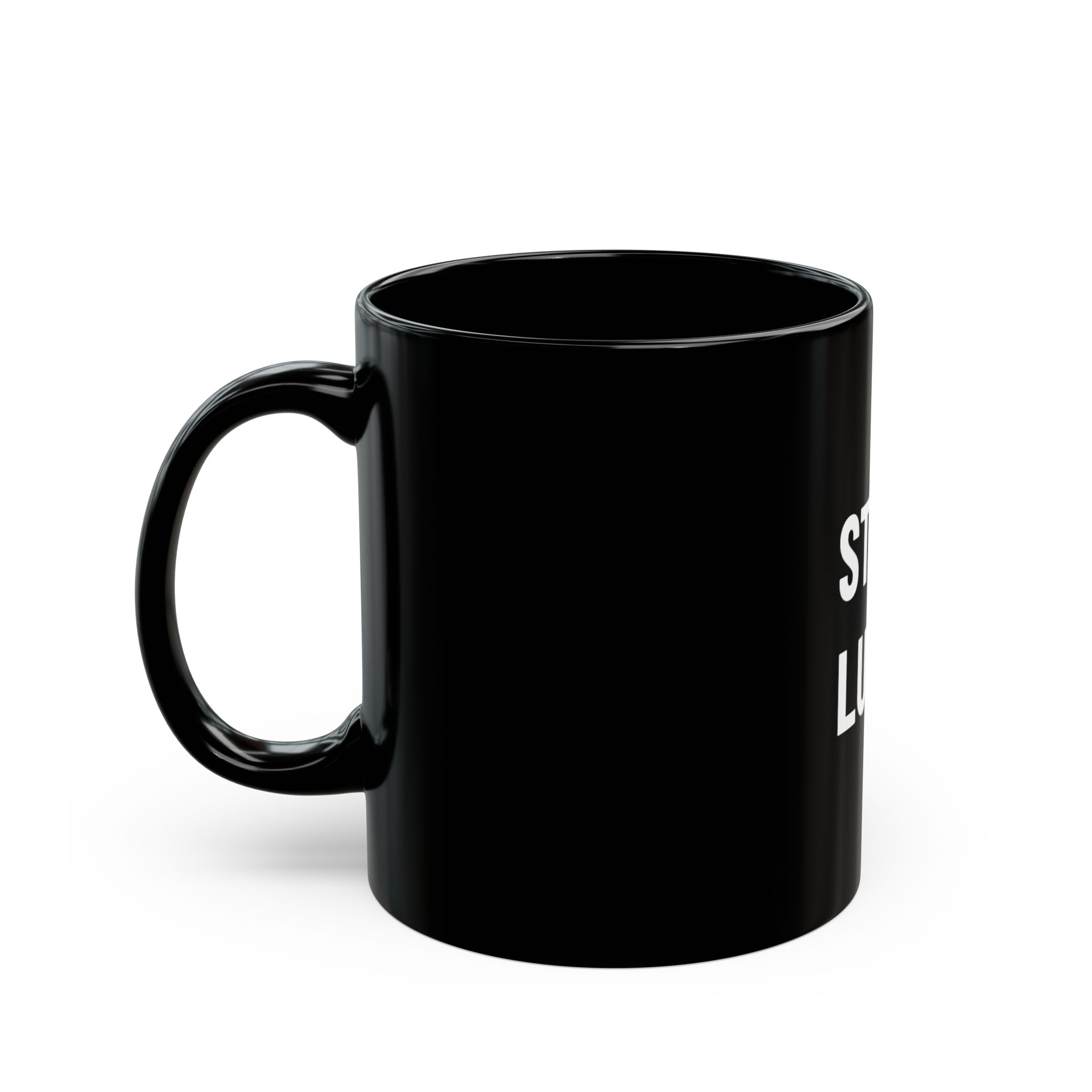Stay Lucid. Black Coffee Mug — Minimalist Motivational 11oz/15oz - Image 3