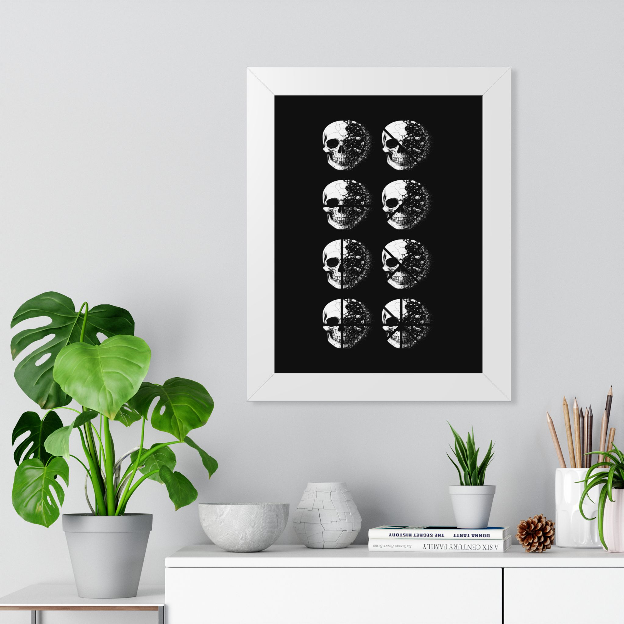 Skull Phases Framed Poster - Image 13