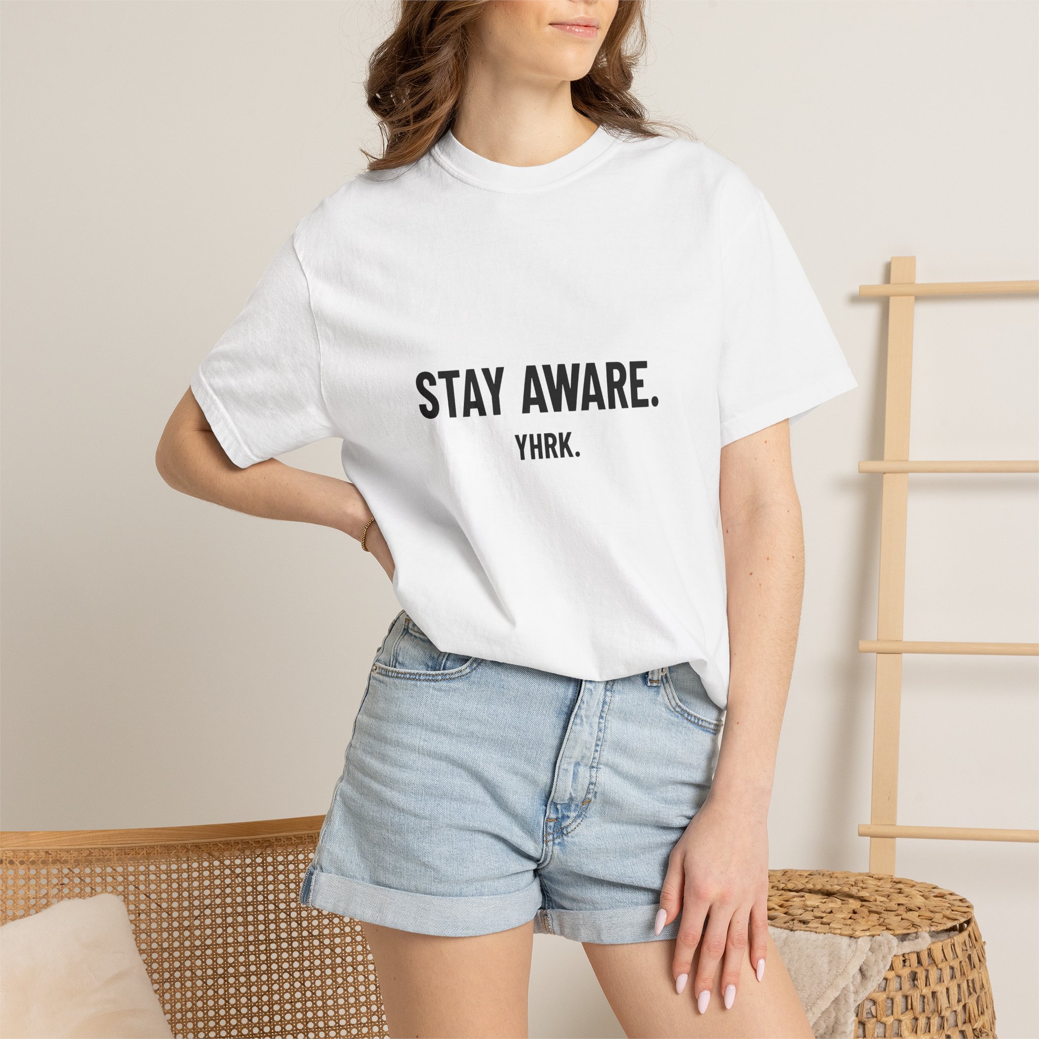 Stay Aware. Graphic T-Shirt — Minimalist Motivational Tee - Image 5