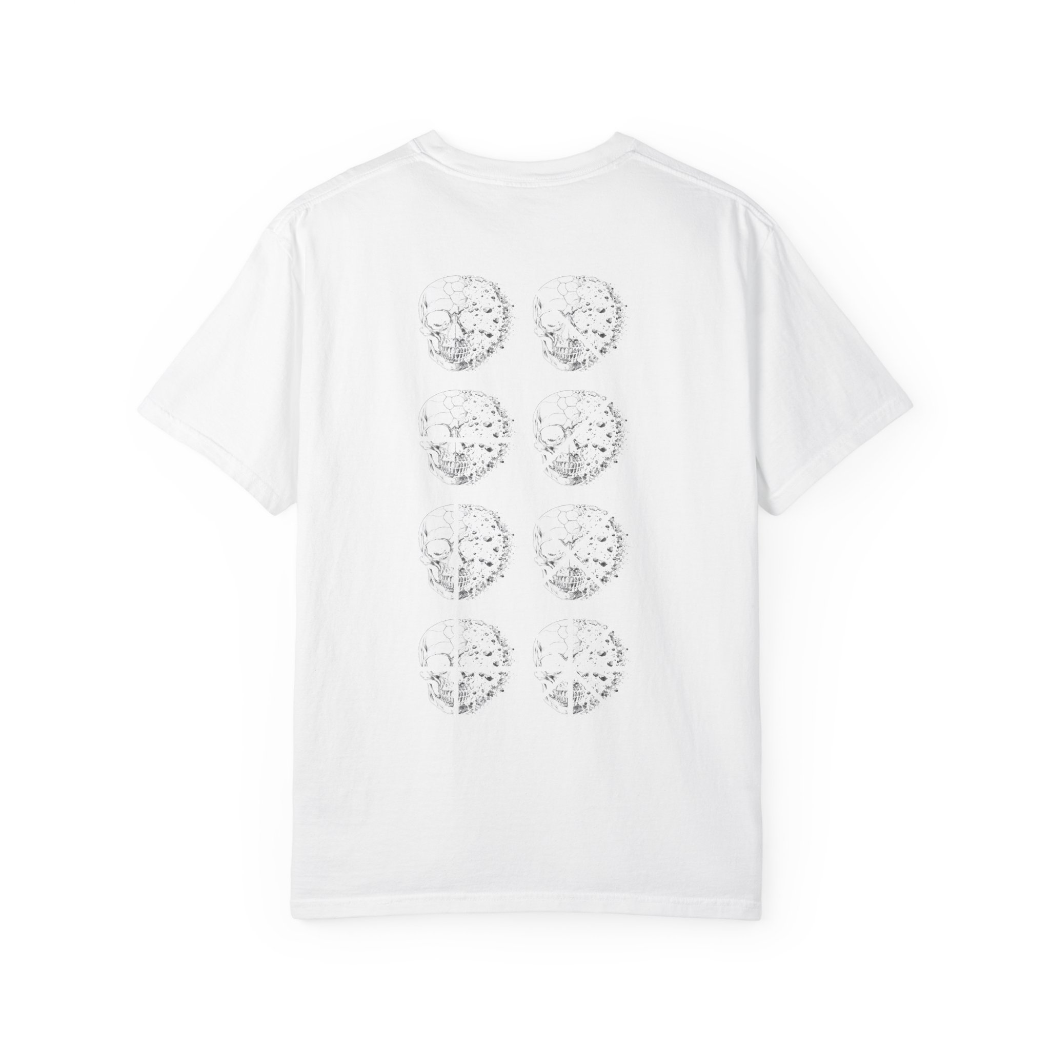 Peace Moon T-Shirt — Minimal 'Keep Going' Graphic Tee with Repeating Peace Moon Back Print - Image 3