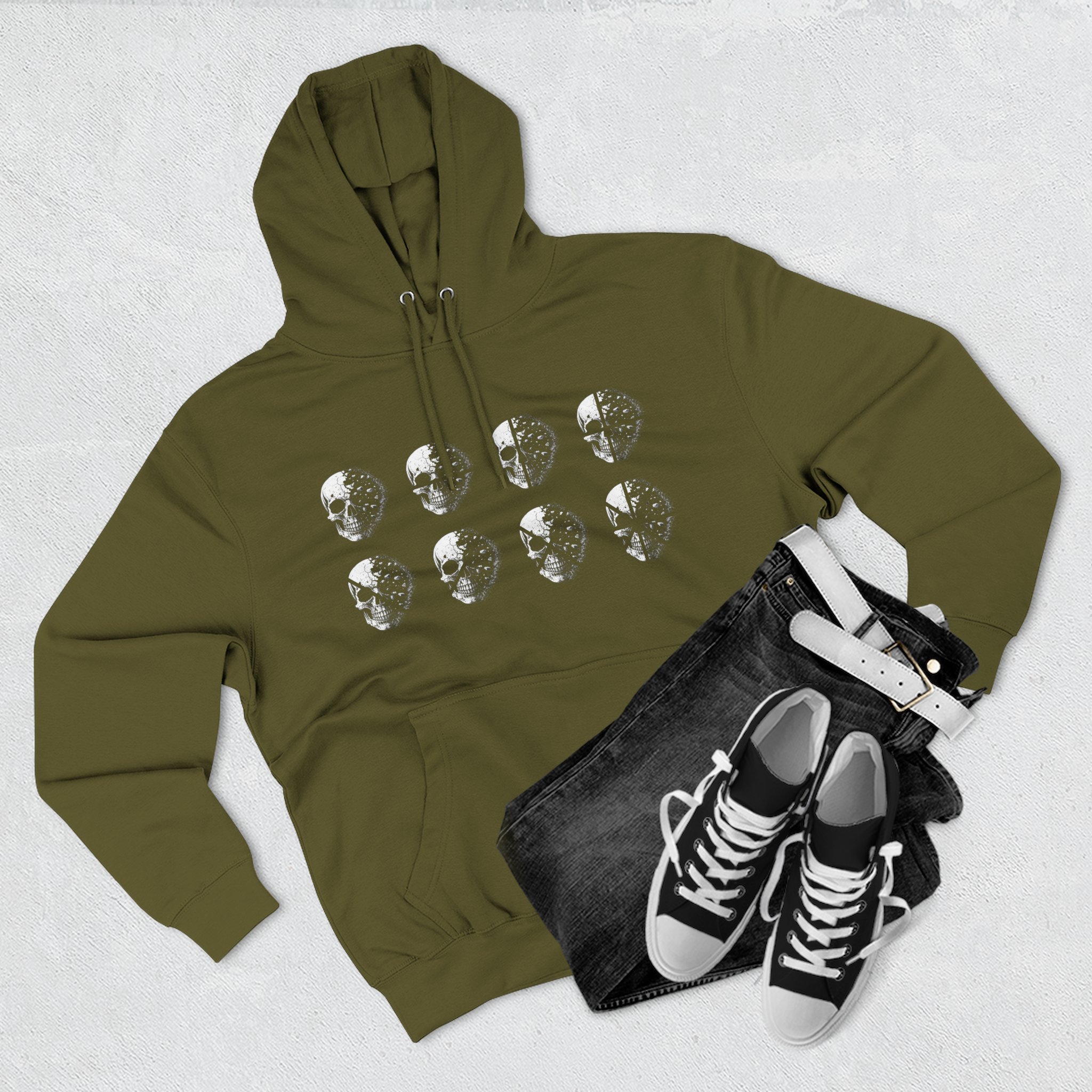 Stay Lucid Hoodie — Minimal Lunar Skull Graphic Pullover - Image 31