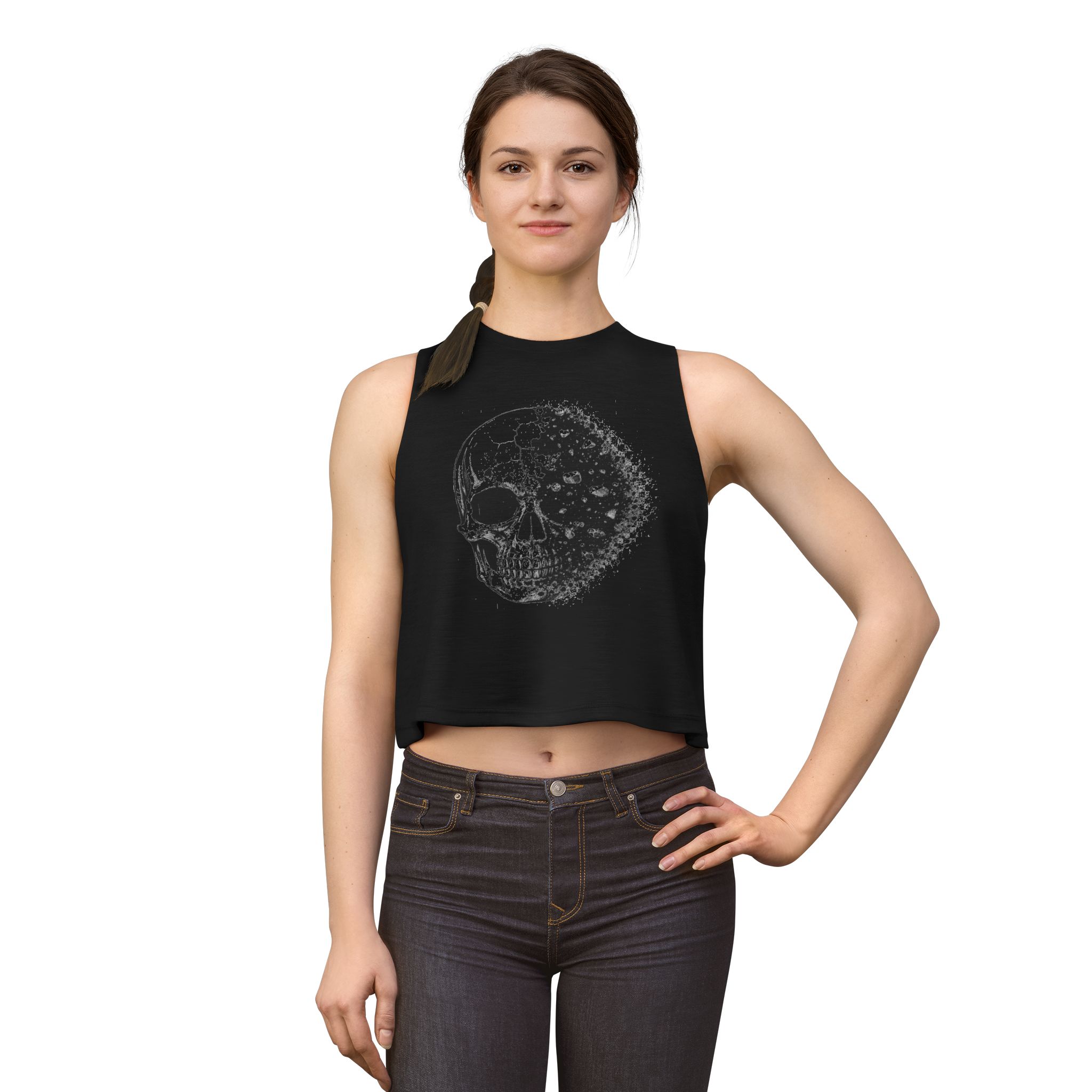 Women's Crop Top — Gothic Skull - Image 4