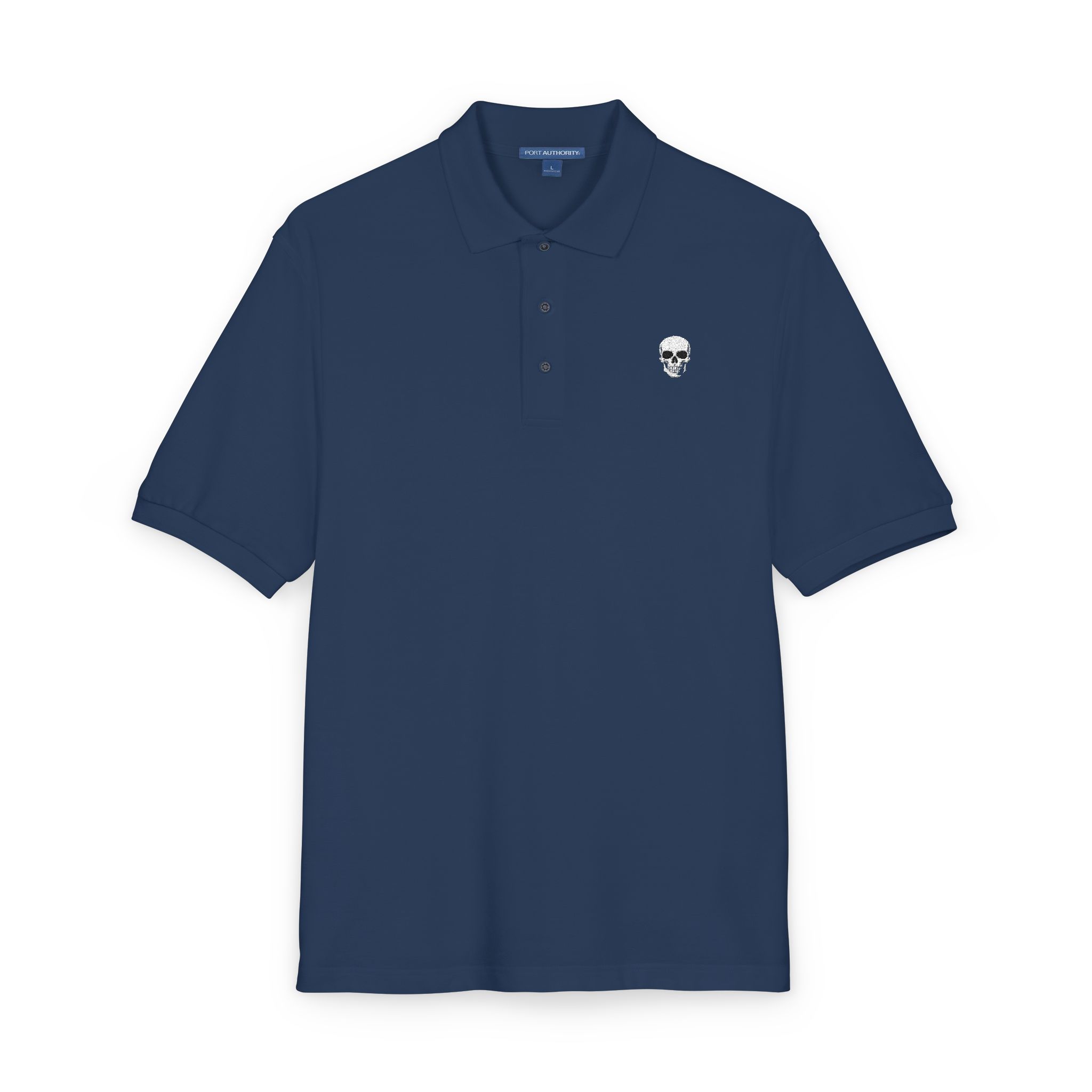 Skull & Roses Embroidered Polo Shirt - Image 15