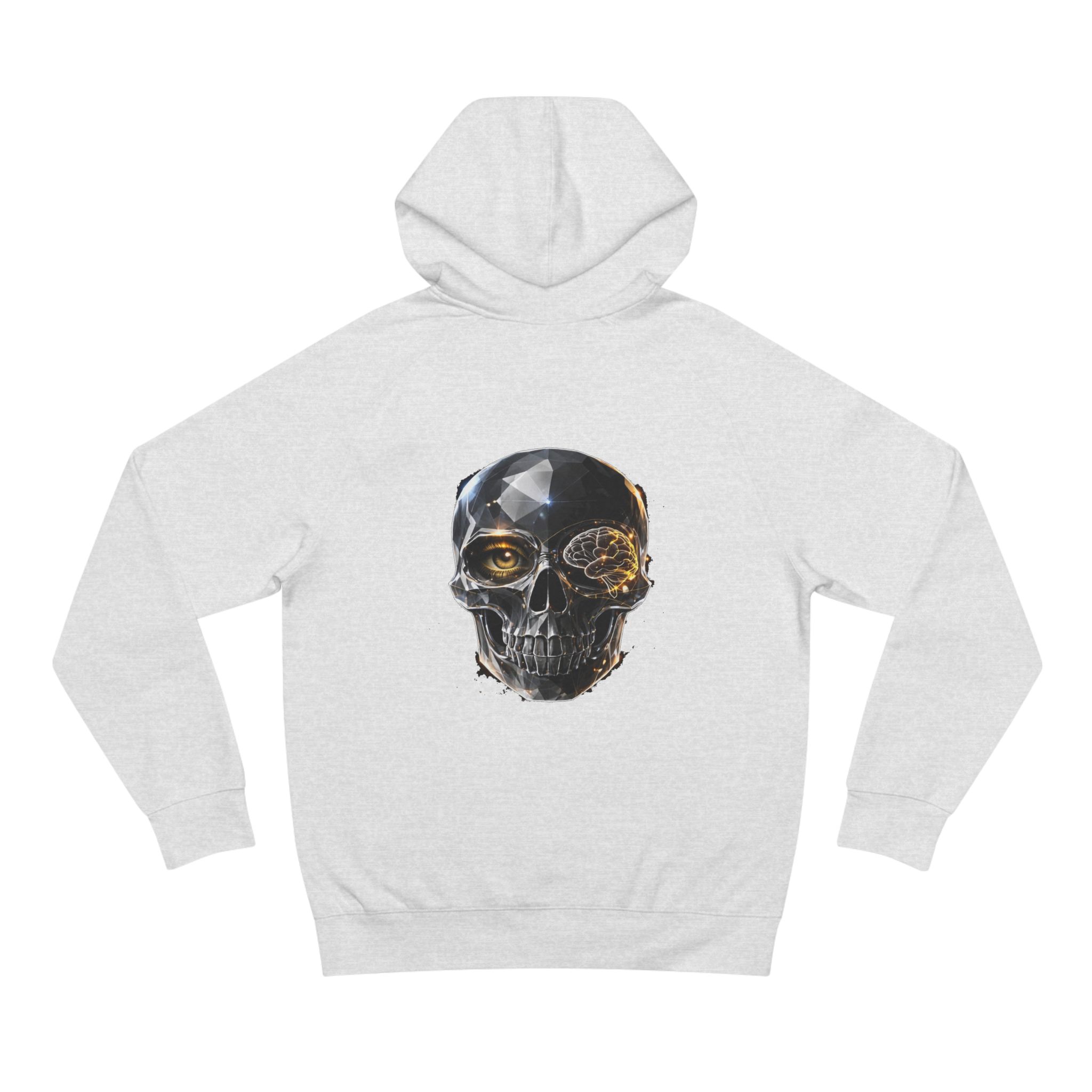 Skull Graphic Hoodie — Metallic Black Skull - Image 7