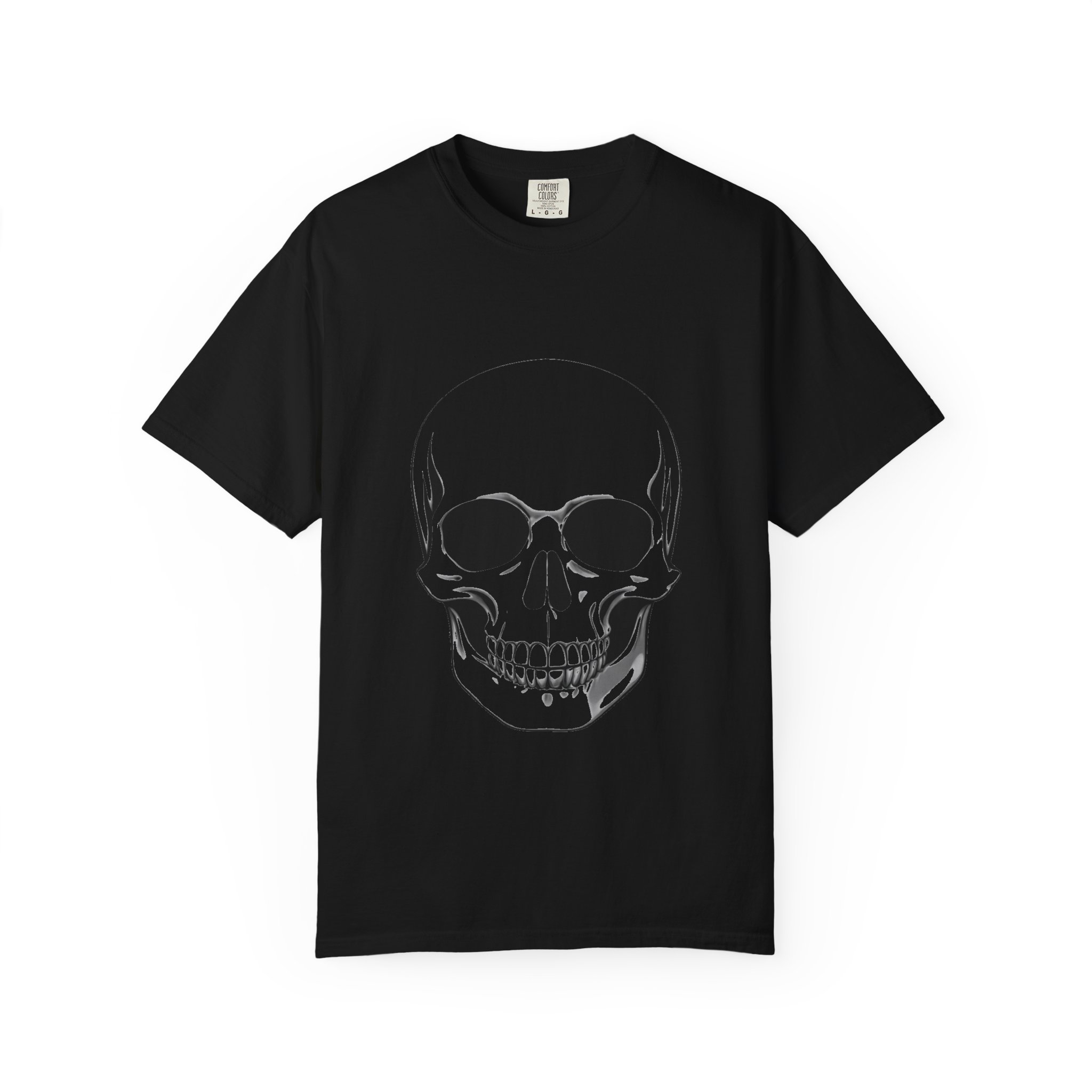 Sketched Skull Graphic T-Shirt — Dark Gothic Skull Tee - Image 2