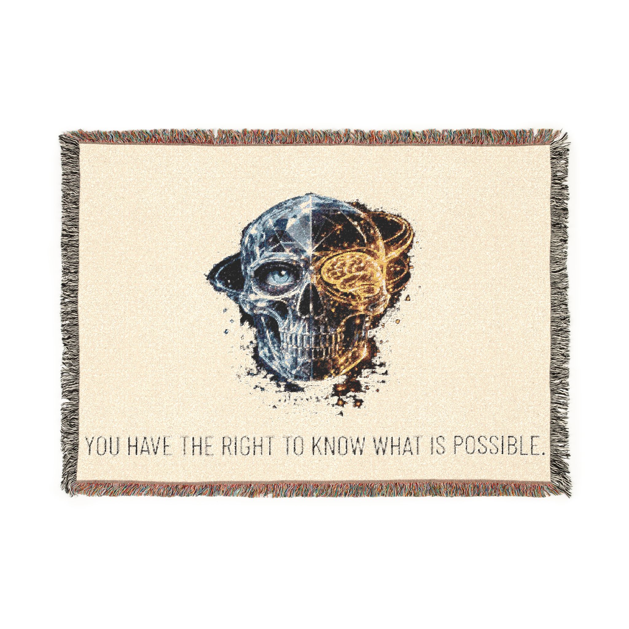YHRK Woven Blanket — You Have The Right To Know What Is Possible. · LVL4 · Skull LVL4 - Image 2