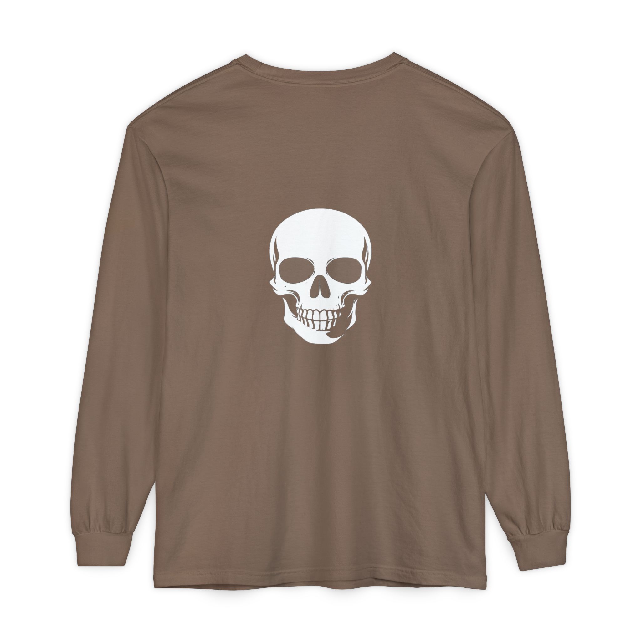 Skull Graphic Long Sleeve Tee — "Keep Going" Minimalist Motivation - Image 3