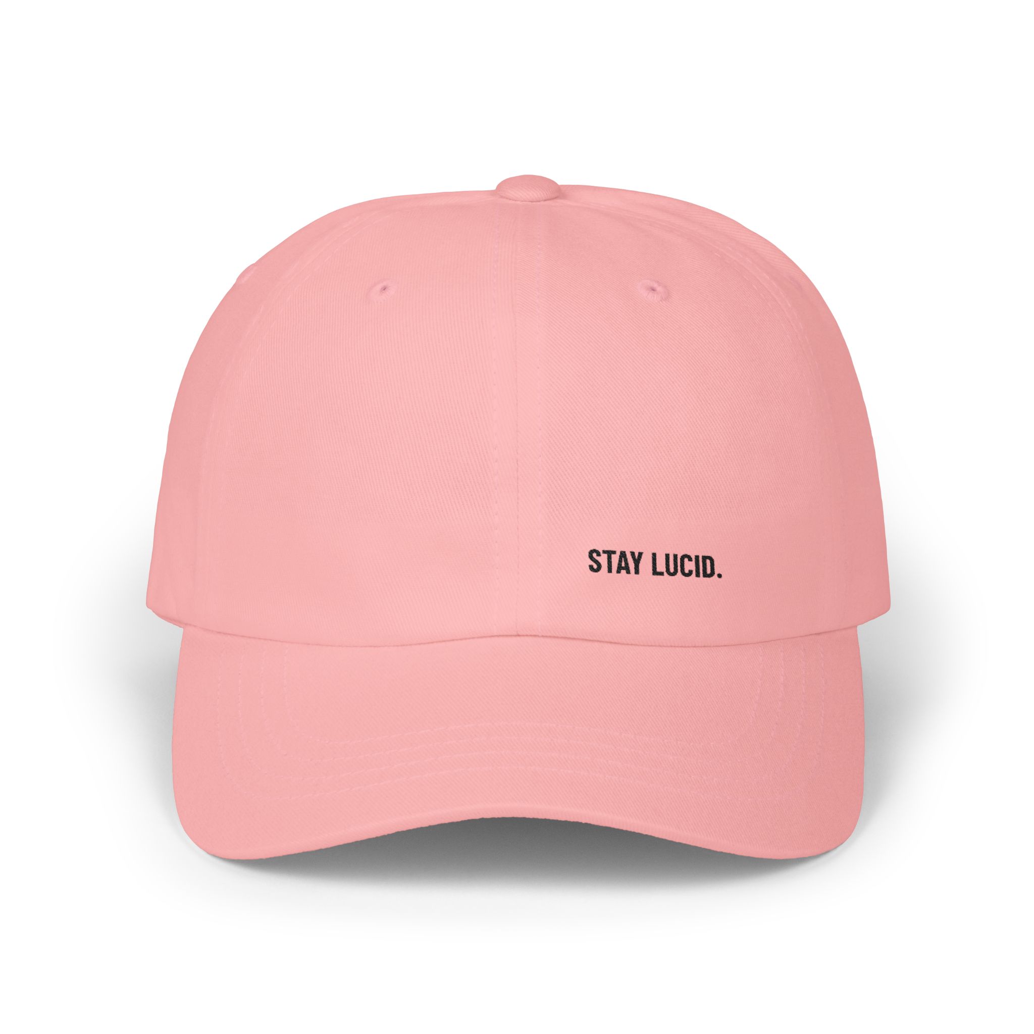 Stay Lucid Dad Cap — Minimal Embroidered White Baseball Hat - Image 21