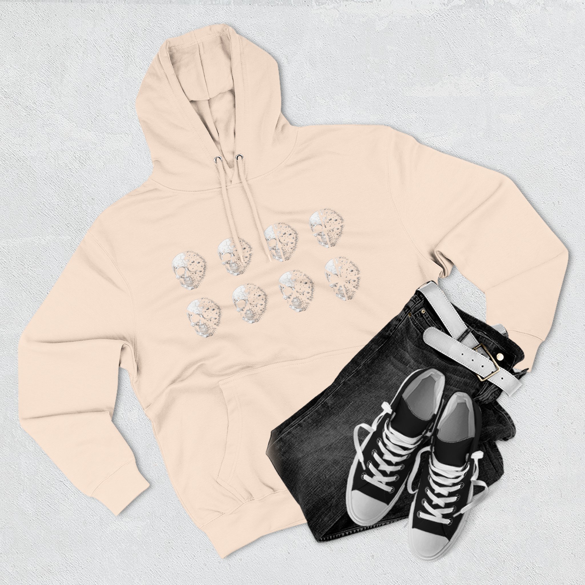 Stay Lucid Hoodie — Minimal Lunar Skull Graphic Pullover - Image 23