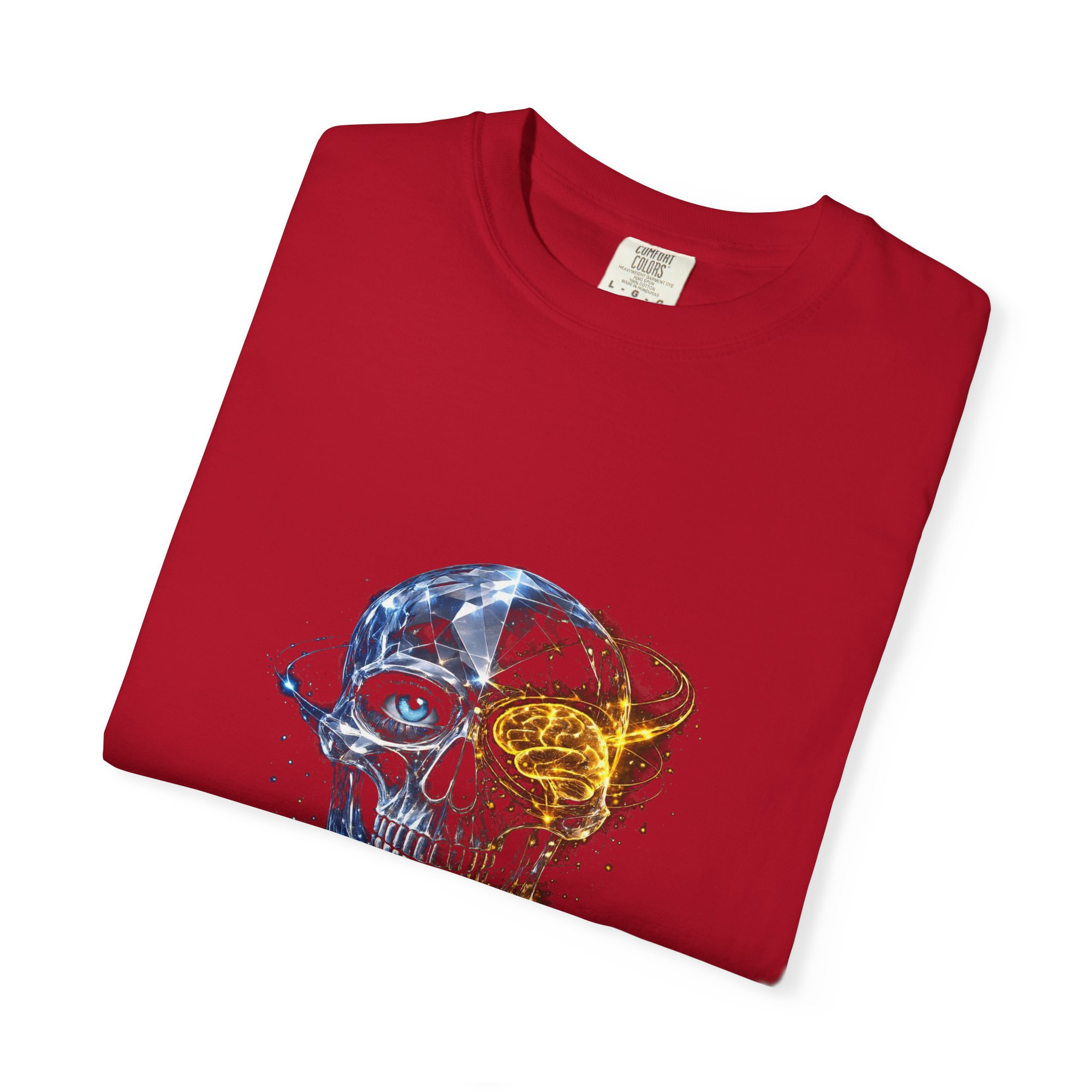 Skull and Rose Art Tee — Watercolor Skull Graphic T-Shirt - Image 46