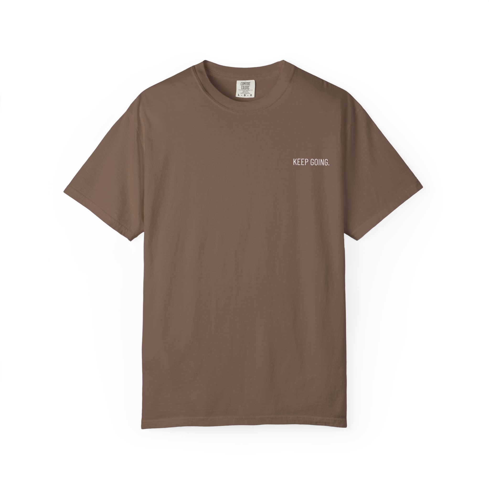 Skull Back Tee — 'Keep Going' Minimalist Garment-Dyed T-Shirt - Image 8
