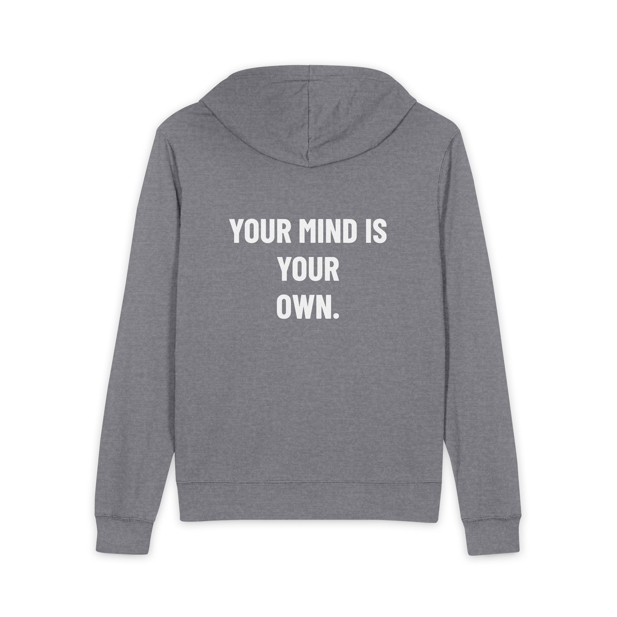 Your Mind Is Your Own Full-Zip Hoodie — Skull Accent - Image 3