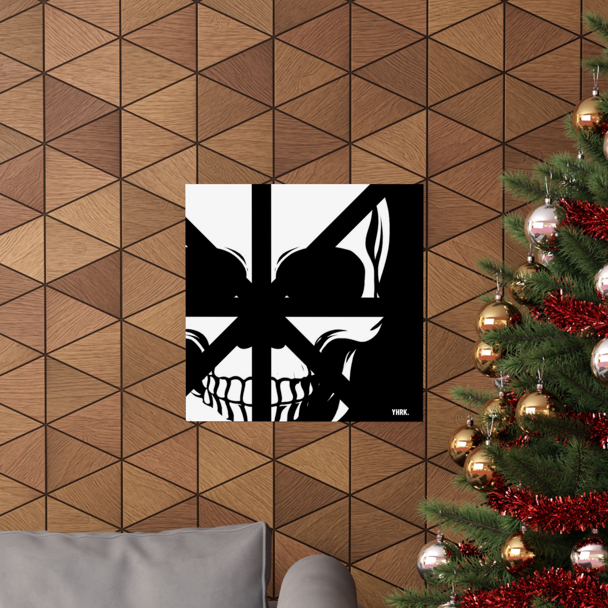 Skull Window Matte Poster — Black & White Gothic Wall Art - Image 49