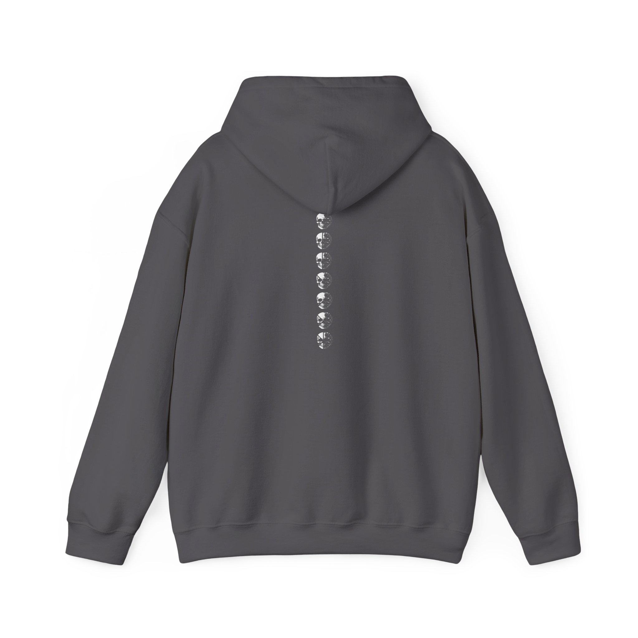 Minimal Skull Hoodie — Subtle White Skull Chest Design - Image 35