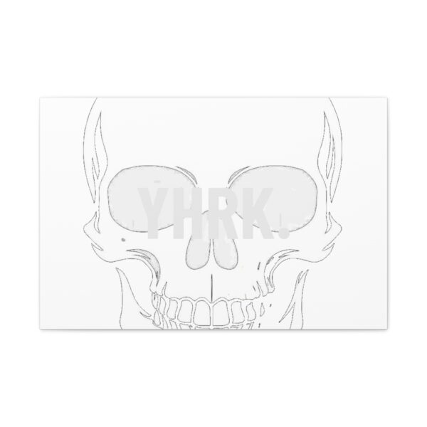 Skull Sketch Matte Canvas Print