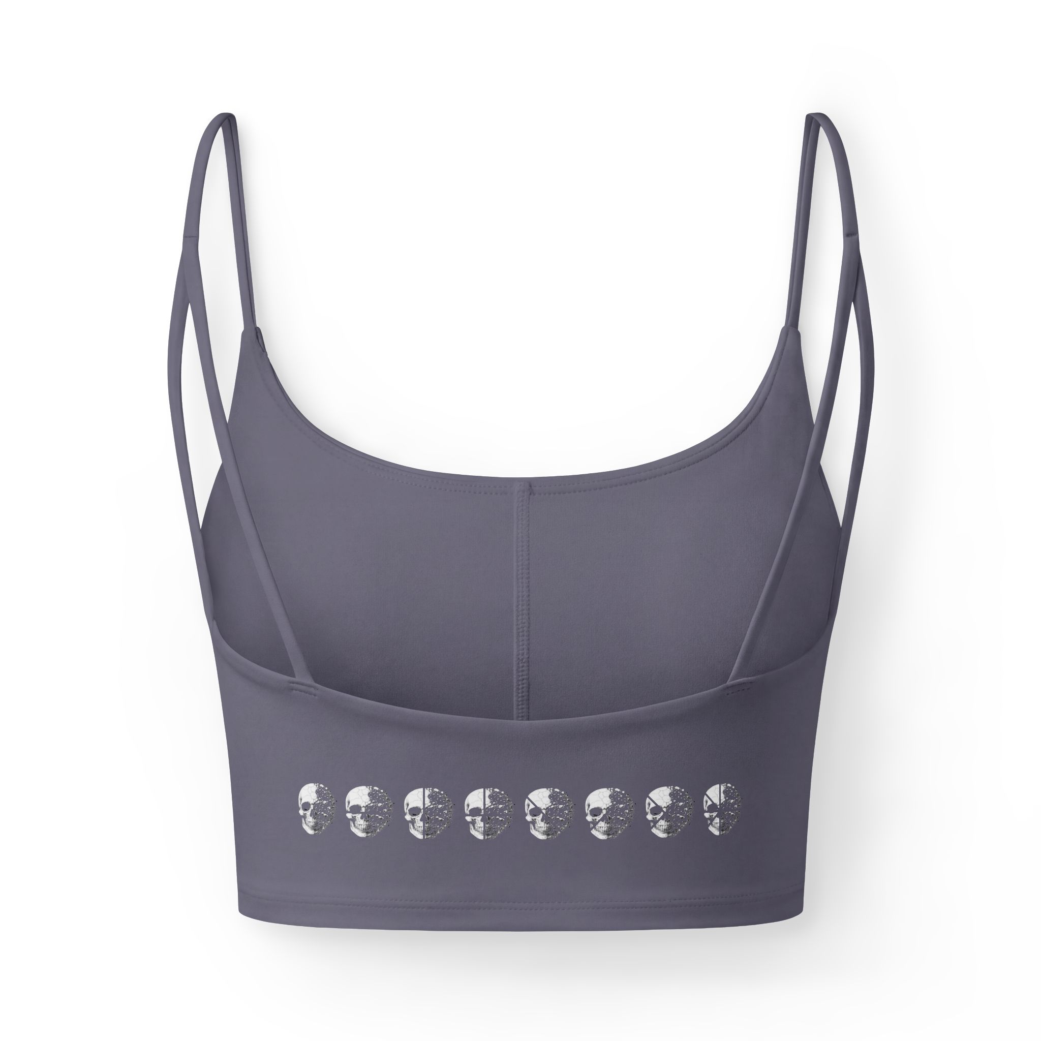 Survivor Luxe Bra — Women's Supportive Crop with “I AM A SURVIVOR” Text & Skull Accent - Image 5