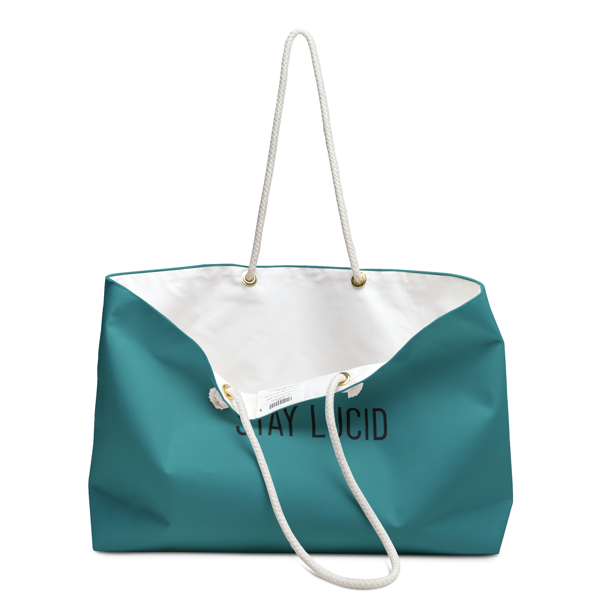 ESSAI N° 2 GD MERE Stay Lucid Teal Weekender Bag — Large Travel Tote with Rope Handles - Image 4
