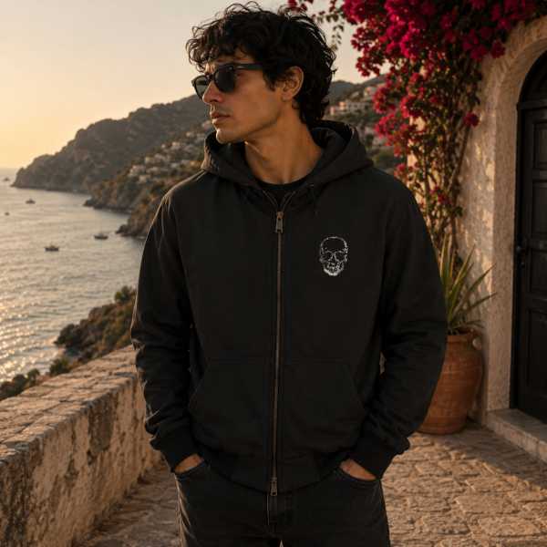 Jacket – with Small Chest Skull Patch