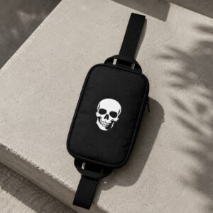 Skull Explorer Sling Bag — Embroidered Crossbody Pack for Travel & Urban Adventure