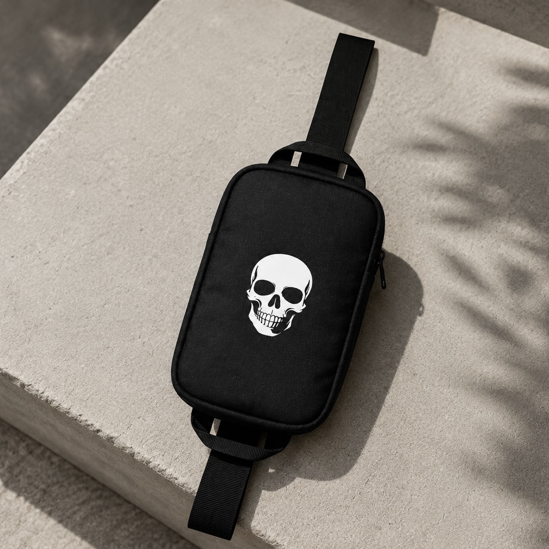Skull Explorer Sling Bag — Embroidered Crossbody Pack for Travel & Urban Adventure