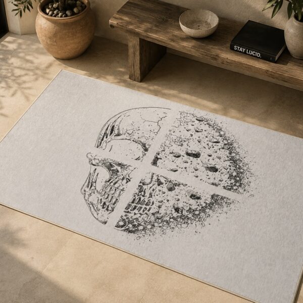 Skull & Moon Washable Rug