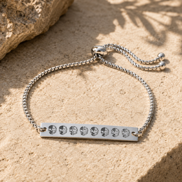 Engravable Adjustable Flat Bar Bracelet