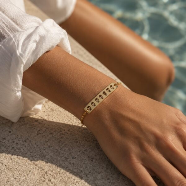 Adjustable Engraved Bar Bracelet