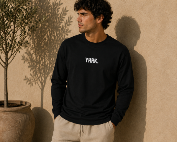 YHRK Minimal Logo Long Sleeve Tee