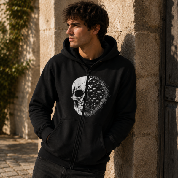 Skull Moon Zip Hoodie