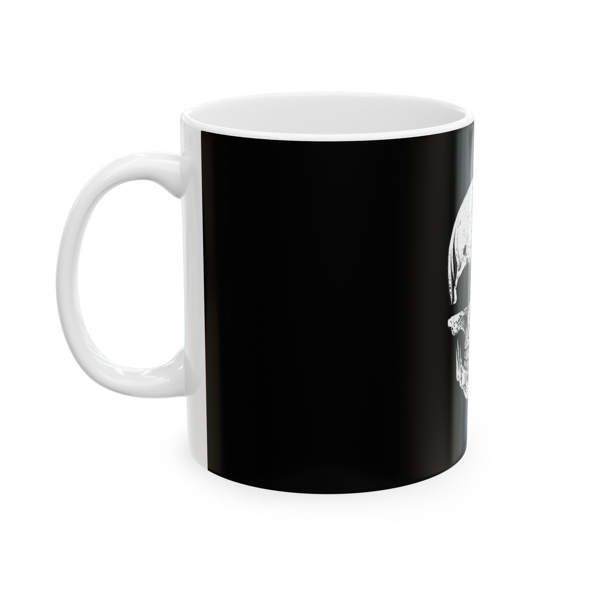 Skull Eclipse Ceramic Mug — Half Skull, Half Moon Gothic Coffee Cup (11oz/15oz) - Image 4