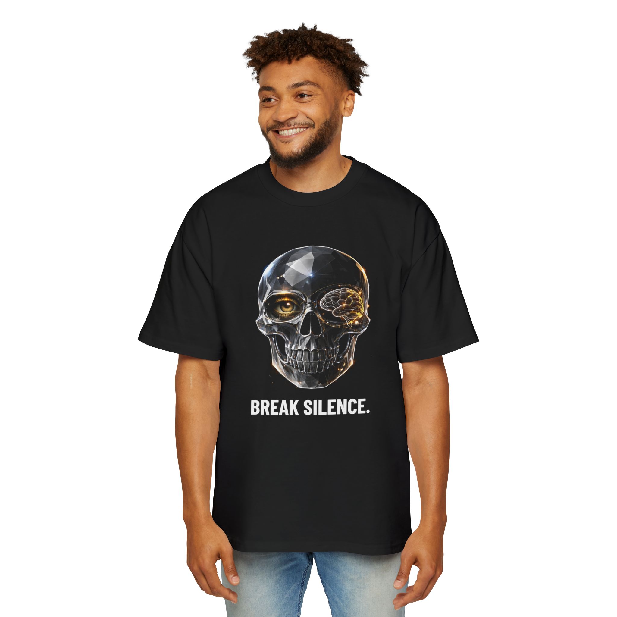 BREAK SILENCE. / SKULL_LVL4_5000x5000 - T-shirt oversize - Image 3