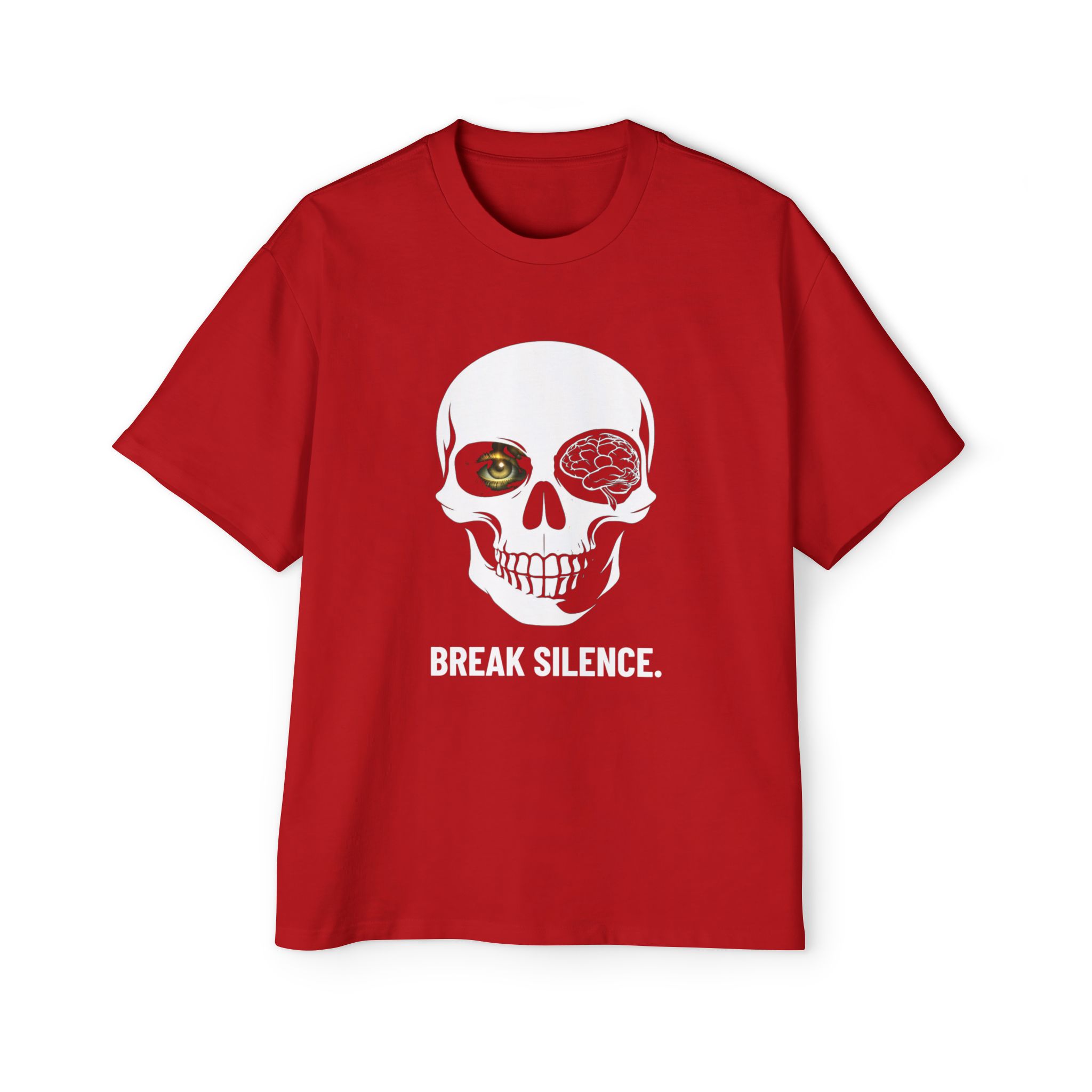BREAK SILENCE. / SKULL_LVL2_5000x5000 - T-shirt oversize - Image 5