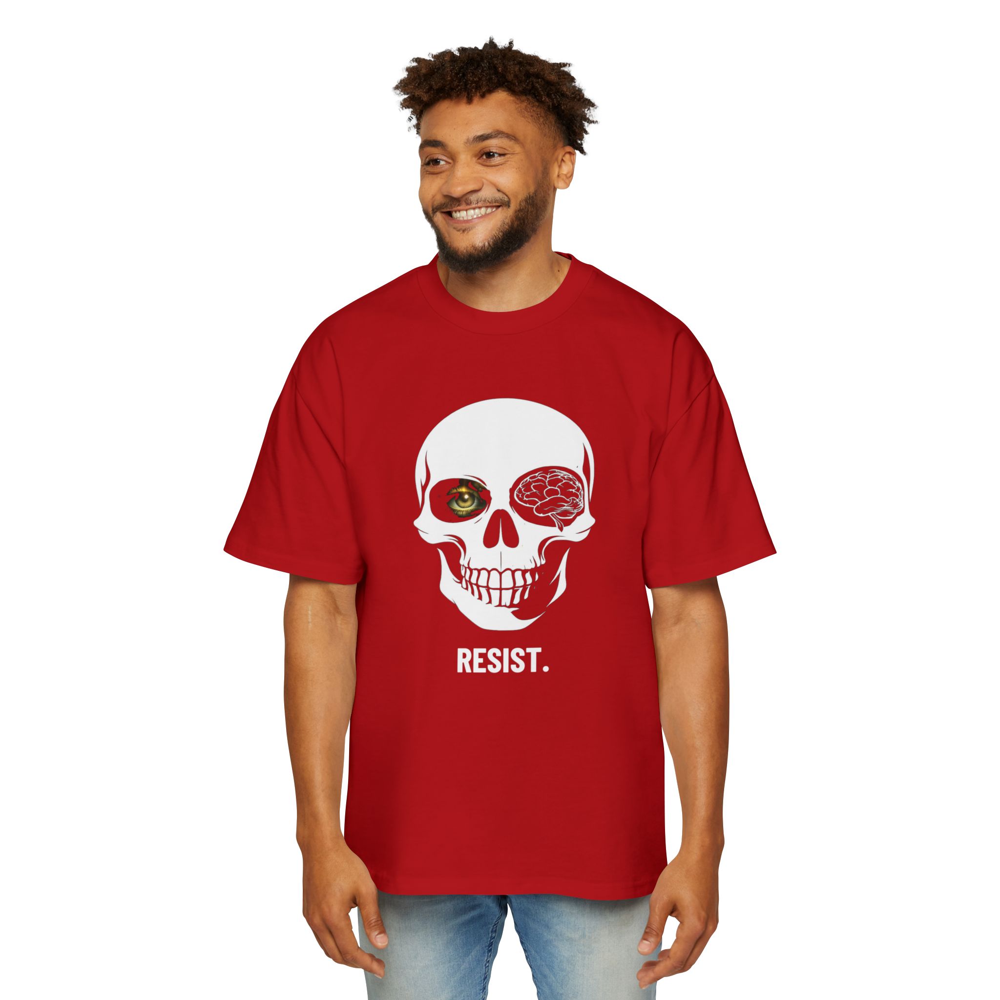 RESIST. / SKULL_LVL2_5000x5000 - T-shirt oversize - Image 7