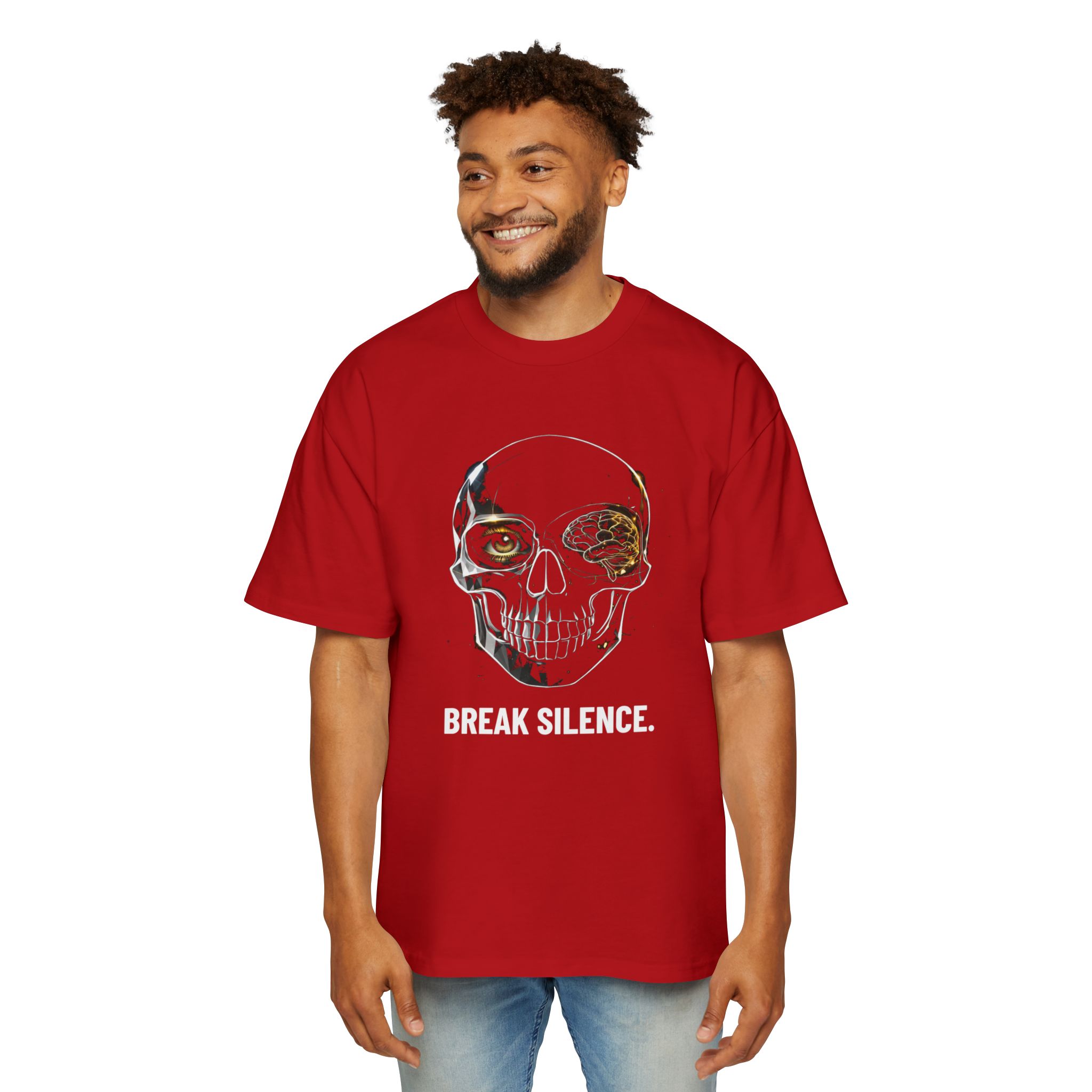 BREAK SILENCE. / SKULL_LVL3_5000x5000 - T-shirt oversize - Image 7