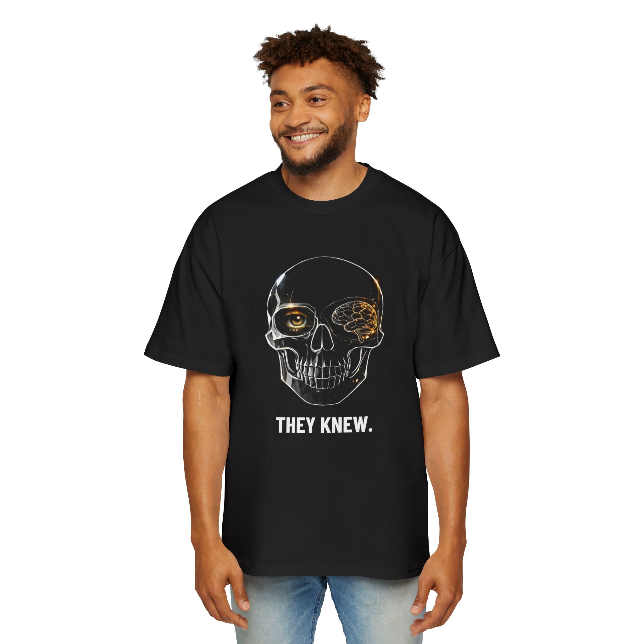 THEY KNEW. / SKULL_LVL3_5000x5000 - T-shirt oversize - Image 3