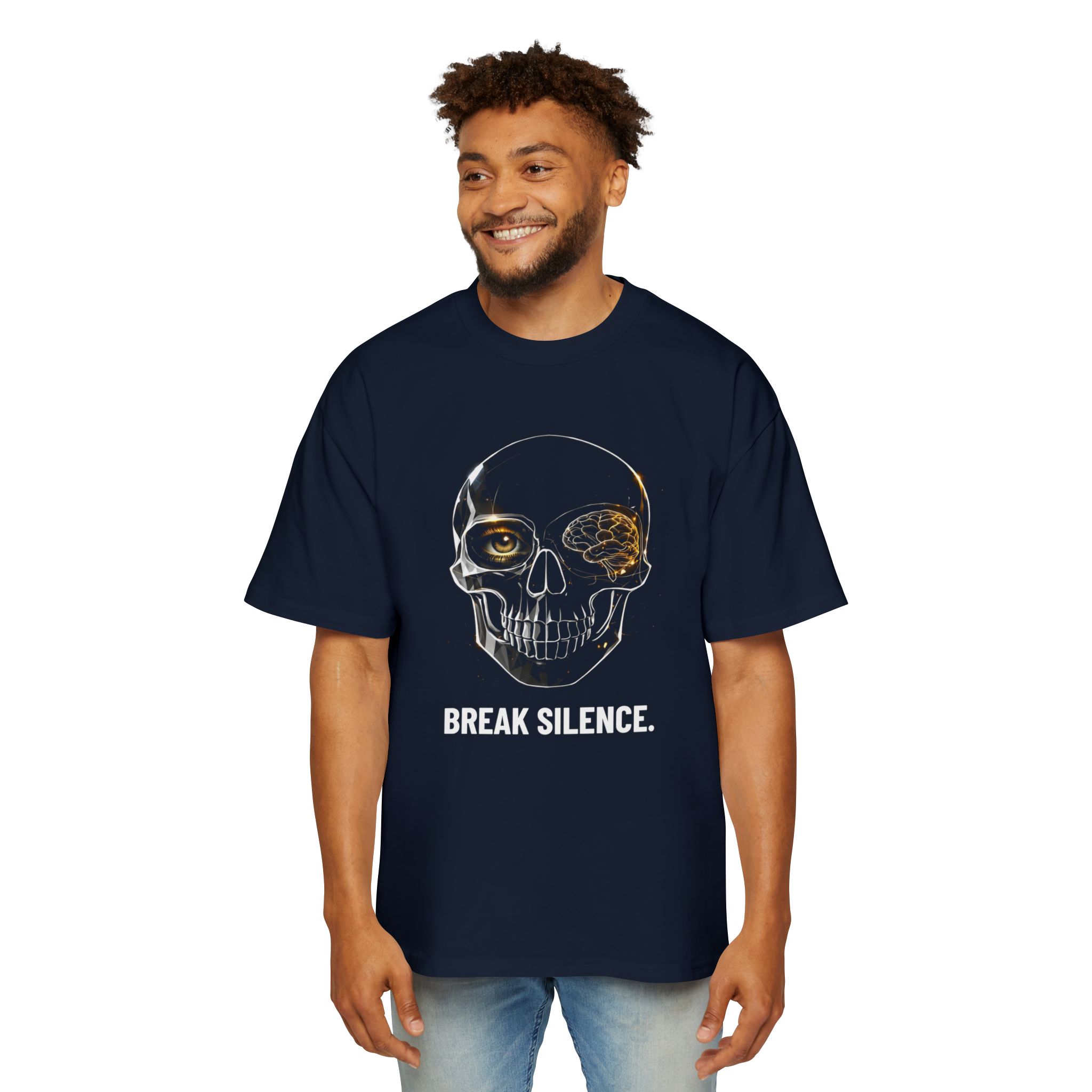 BREAK SILENCE. / SKULL_LVL3_5000x5000 - T-shirt oversize - Image 11