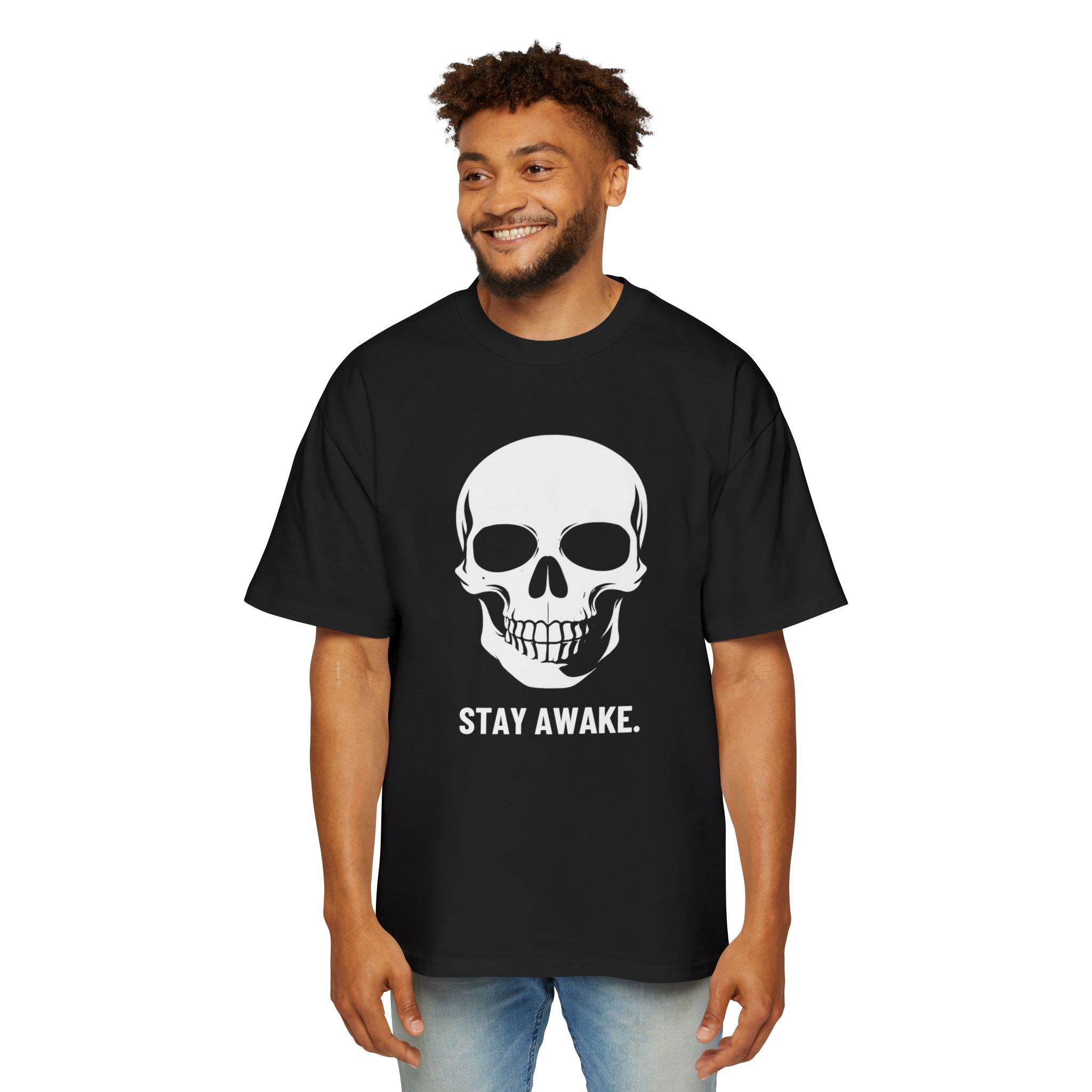 STAY AWAKE. / SKULL_LVL1_5000x5000 - T-shirt oversize - Image 3
