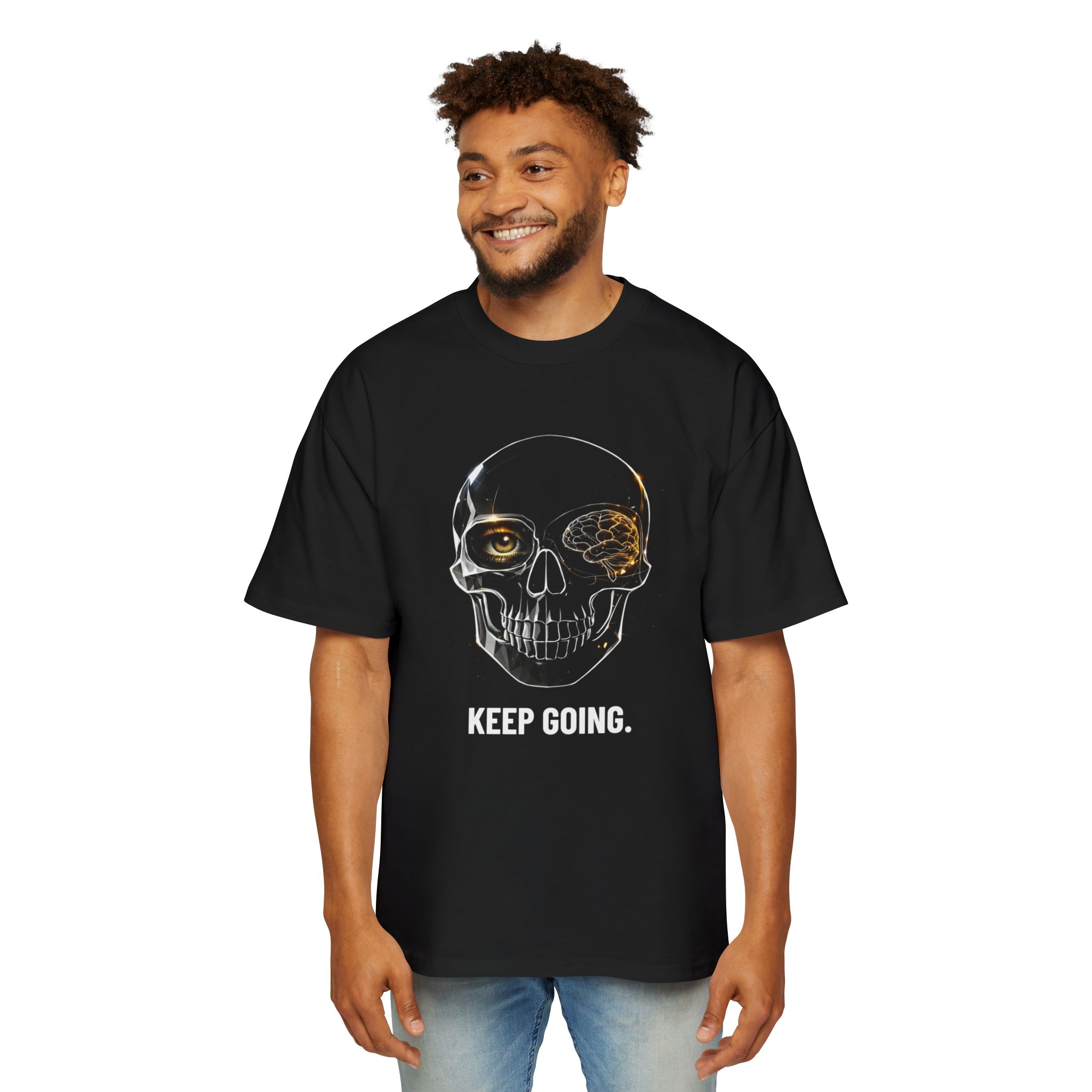 KEEP GOING. / SKULL_LVL3_5000x5000 - T-shirt oversize - Image 3