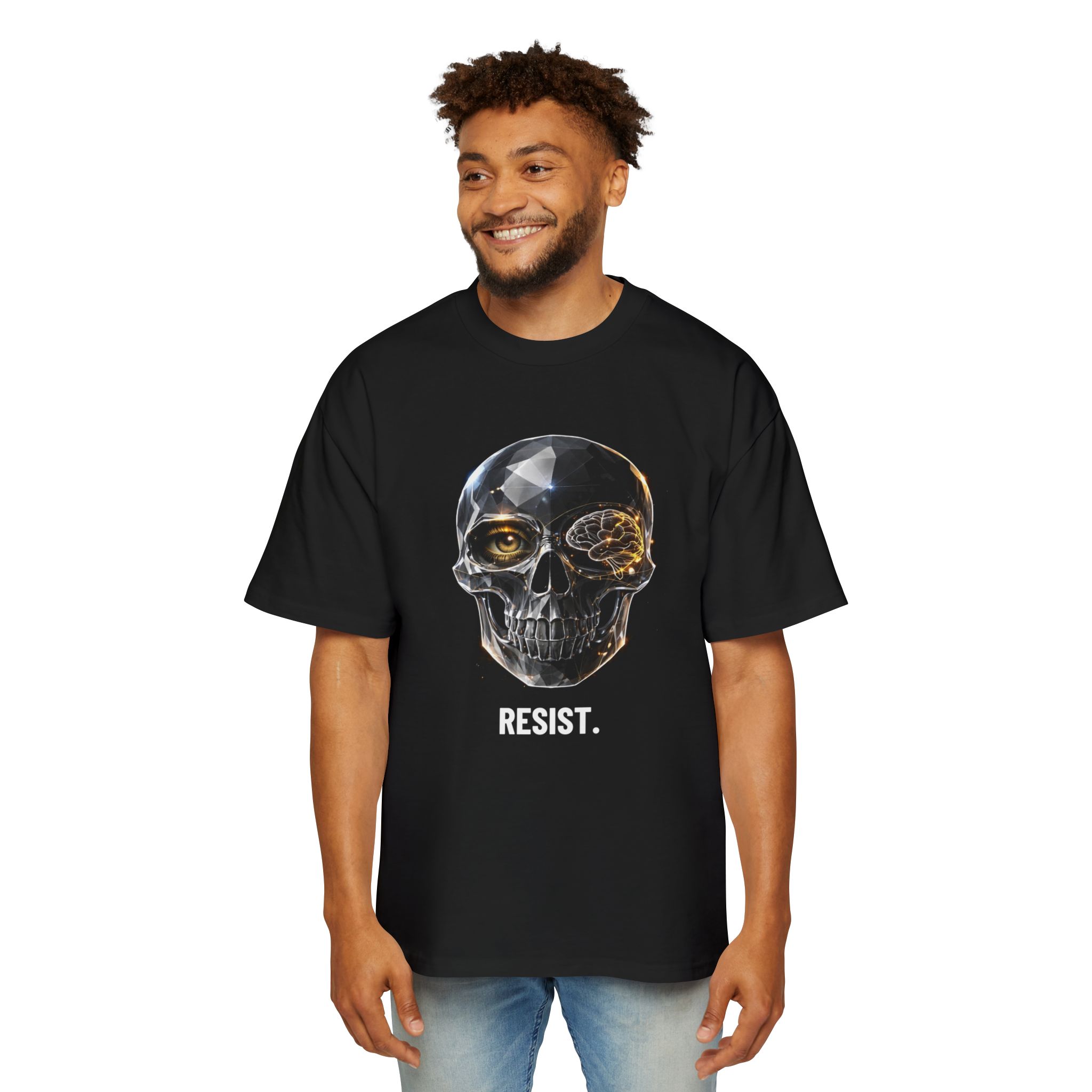 RESIST. / SKULL_LVL4_5000x5000 - T-shirt oversize - Image 3