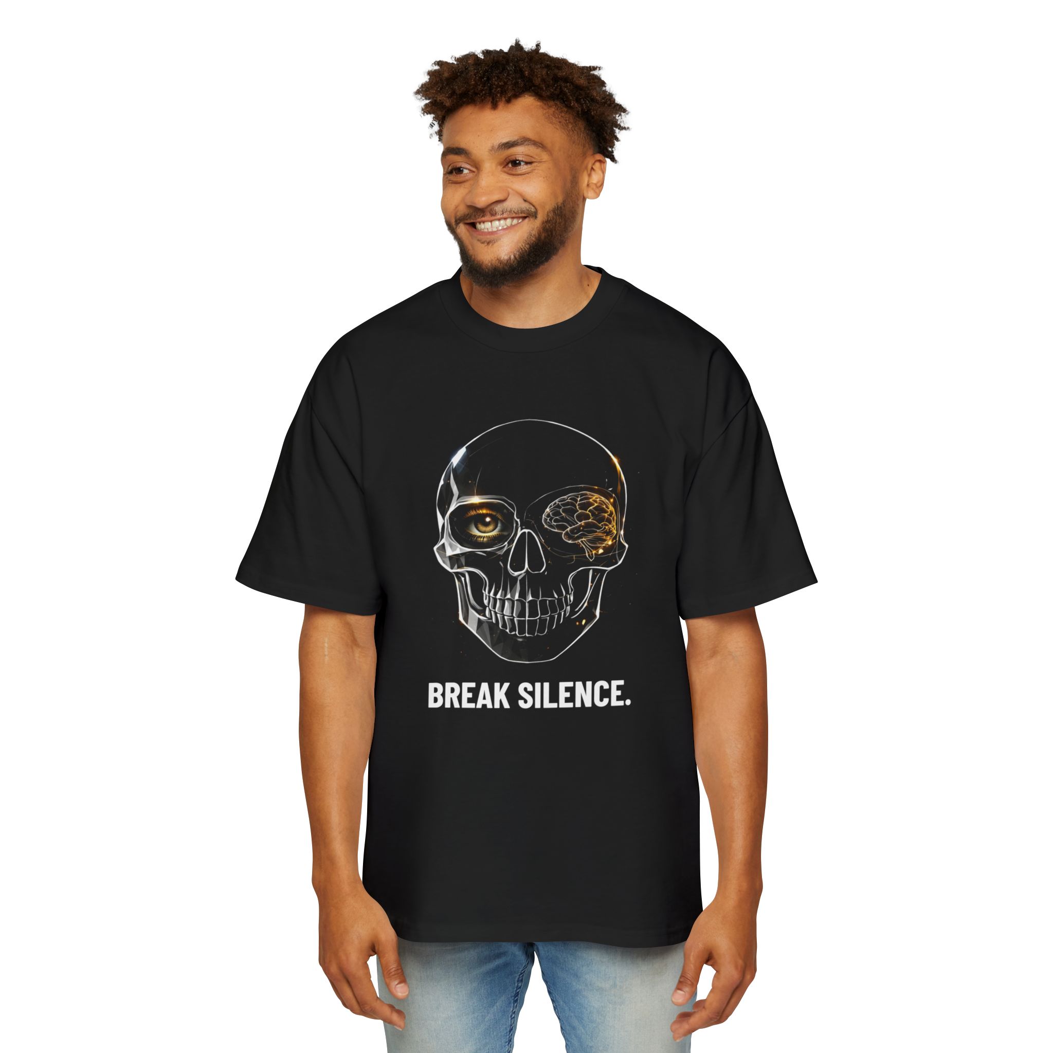 BREAK SILENCE. / SKULL_LVL3_5000x5000 - T-shirt oversize - Image 3