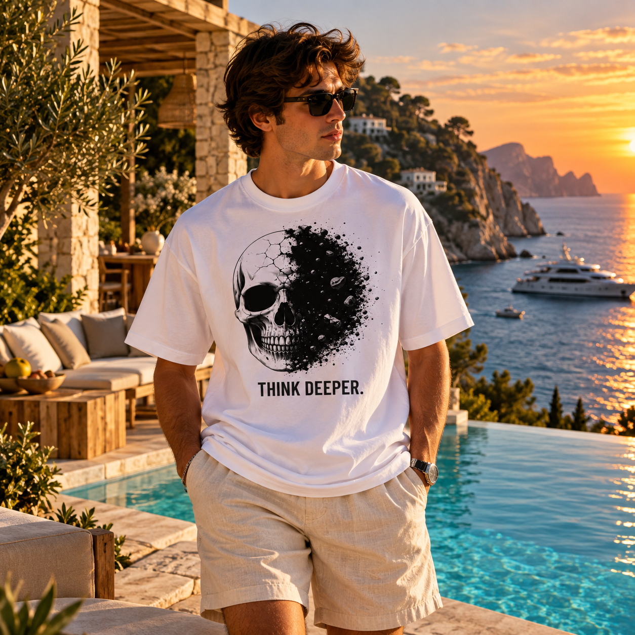 THINK DEEPER. / SKULL_FRACTURE_4_5000x5000 - T-shirt oversize