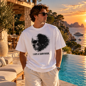 I AM A SURVIVOR. / SKULL_FRACTURE_4_5000x5000 - T-shirt oversize