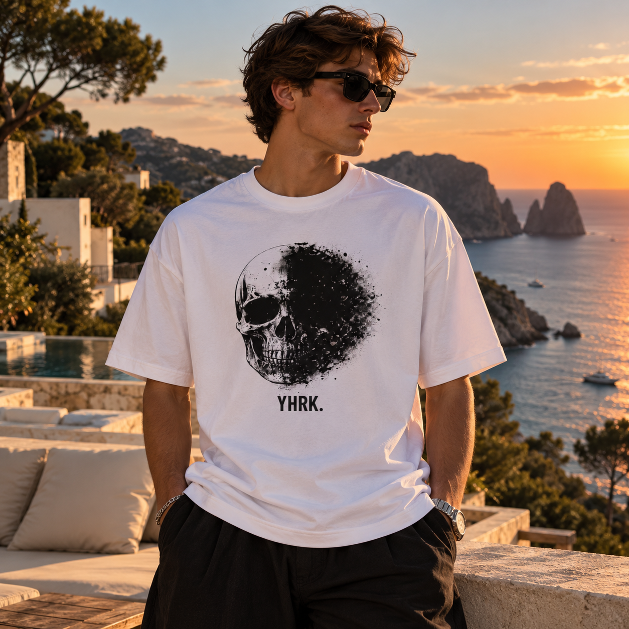 YHRK. / SKULL_FRACTURE_4_5000x5000 - T-shirt oversize