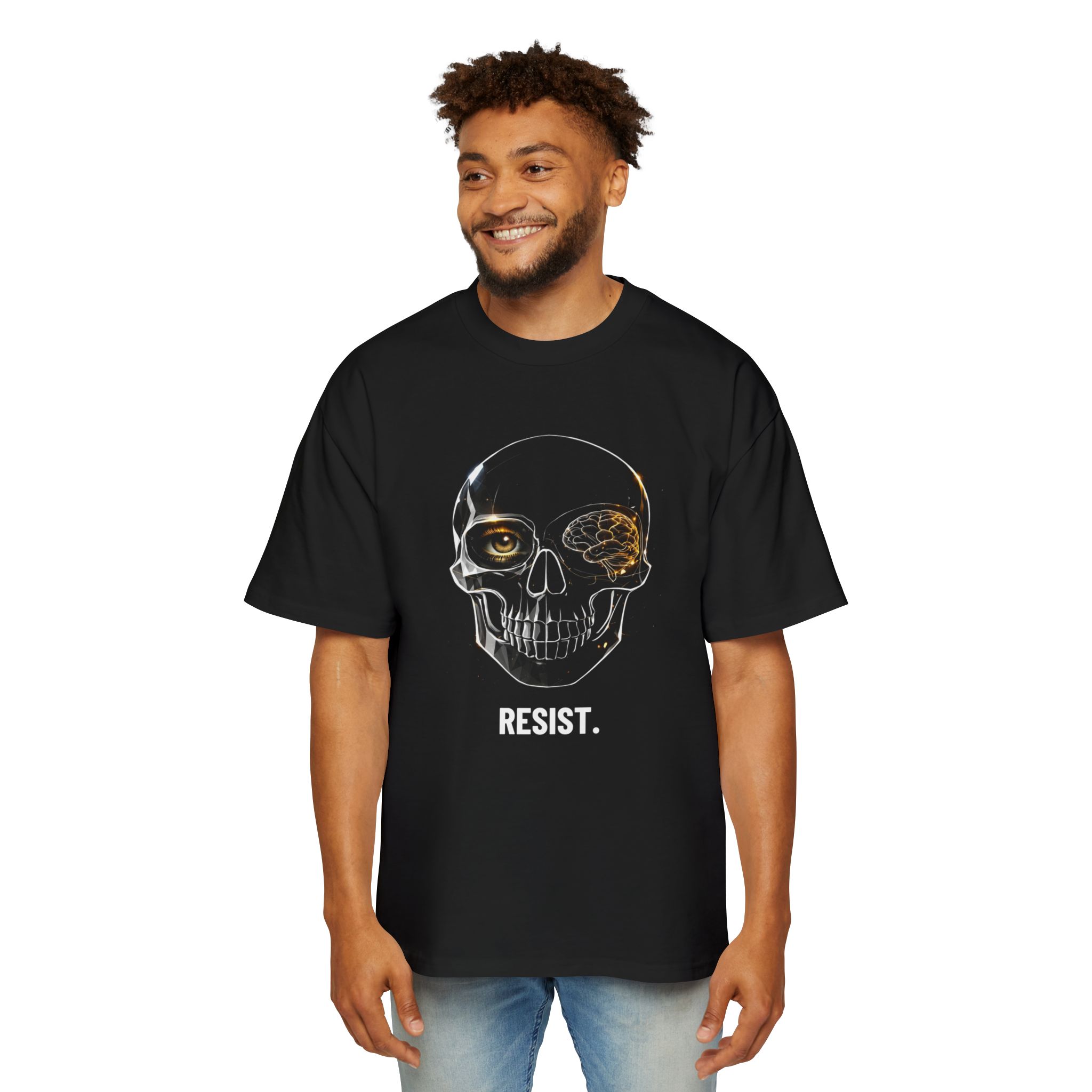 RESIST. / SKULL_LVL3_5000x5000 - T-shirt oversize - Image 3