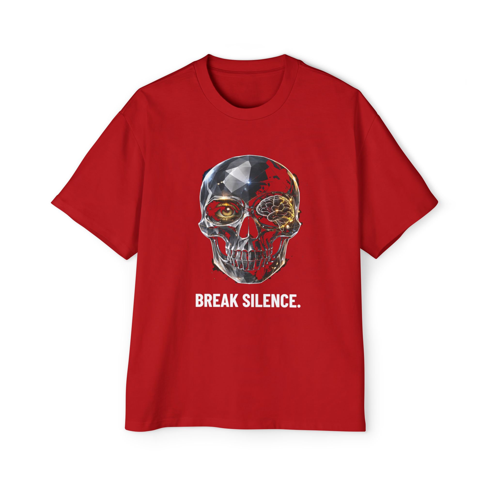 BREAK SILENCE. / SKULL_LVL4_5000x5000 - T-shirt oversize - Image 5