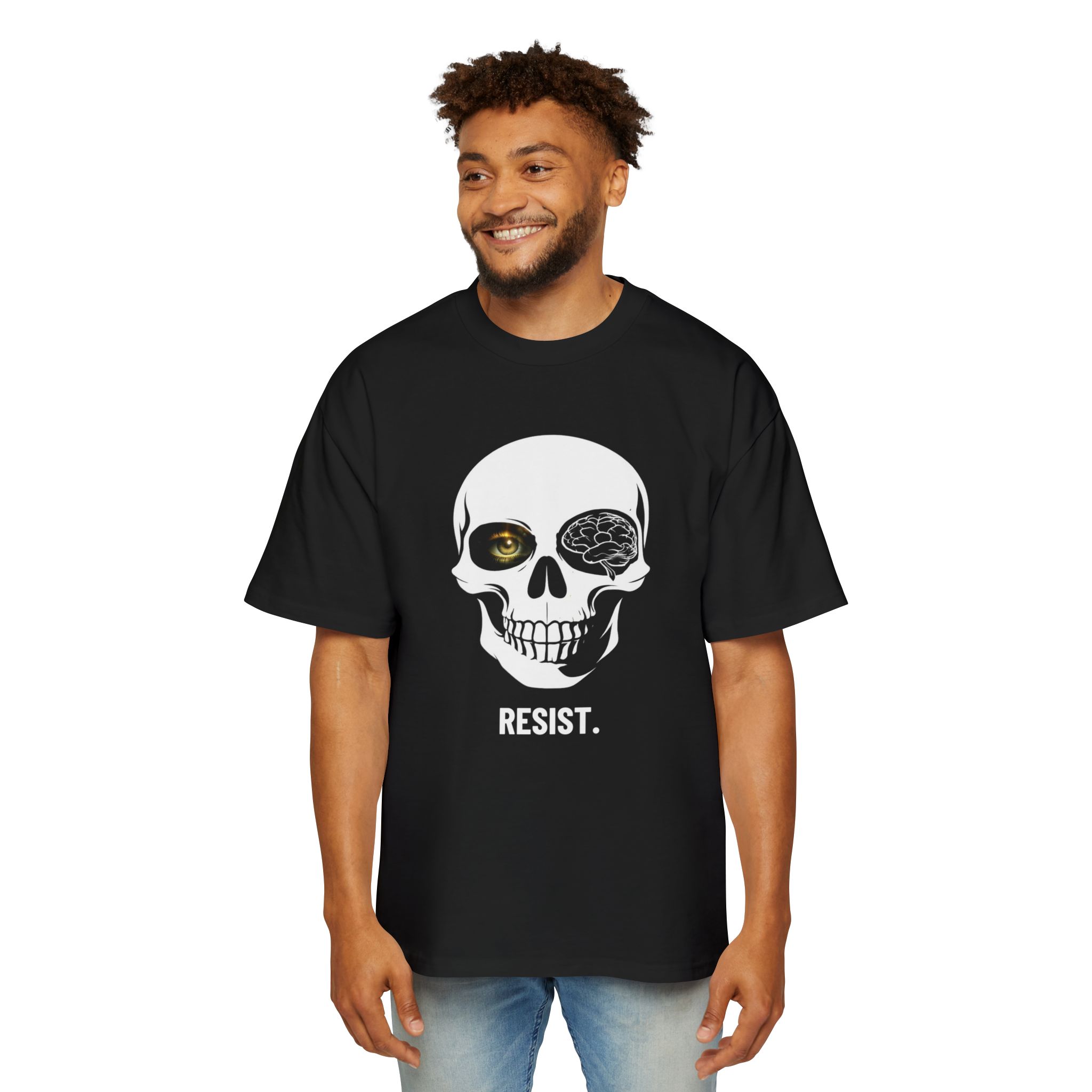 RESIST. / SKULL_LVL2_5000x5000 - T-shirt oversize - Image 3